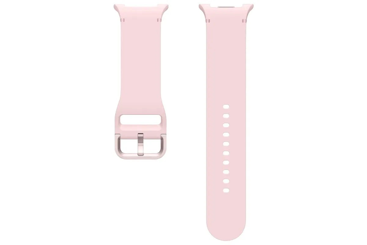 Silicone Sport Strap, laid flat, separate parts, top and underside view