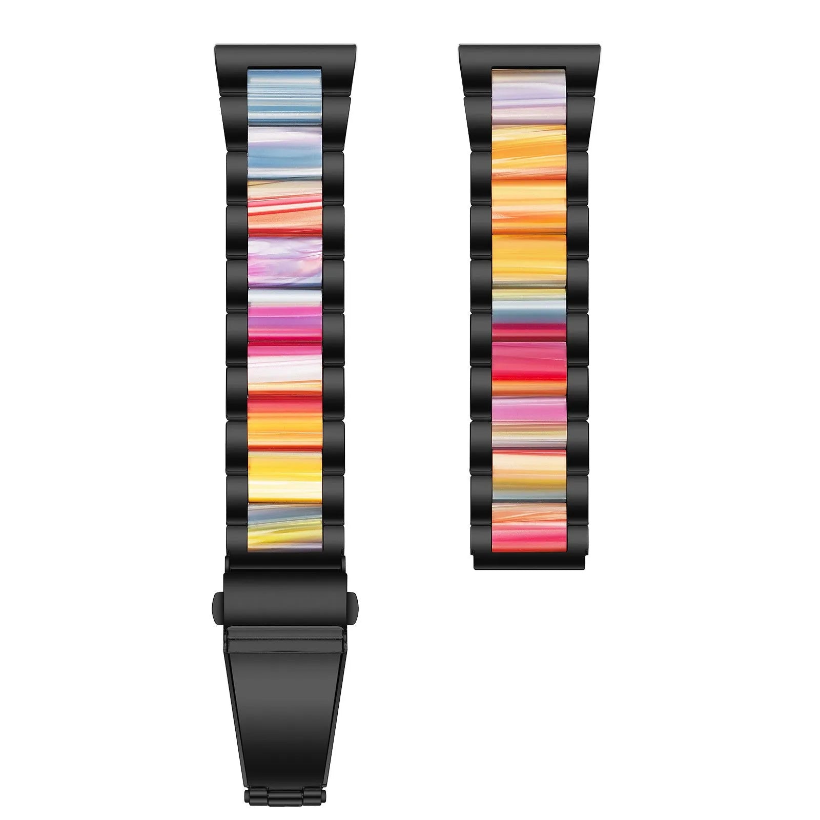 Bracelet résine et acier Amazfit Active 2 (noir/coloré)