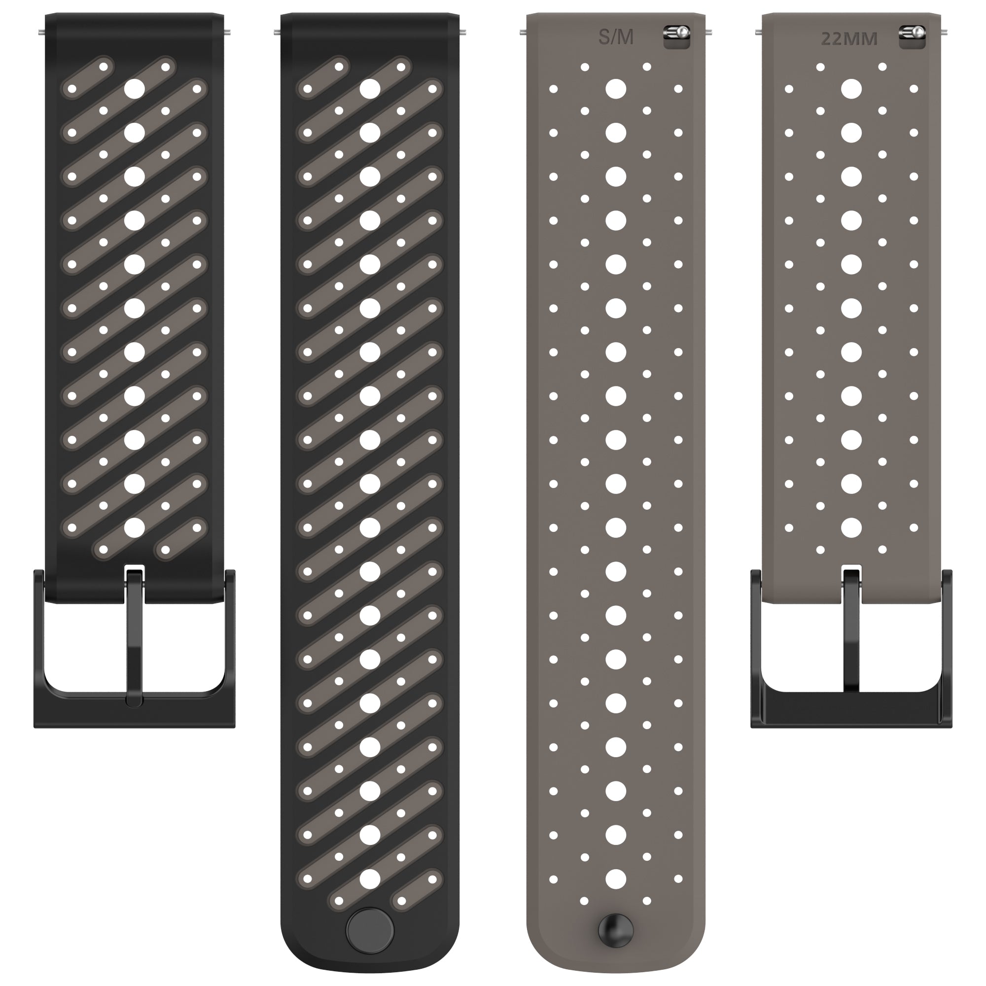 Bracelet silicone à rayures Amazfit Cheetah (Pro) (gris)