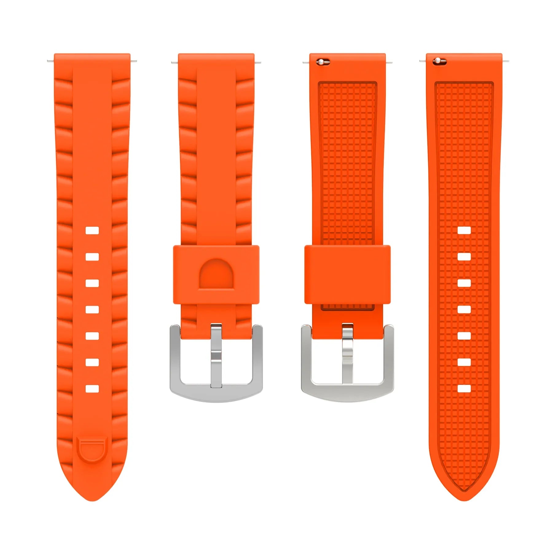 Nomad Bracelet silicone ondulé Coros (orange)