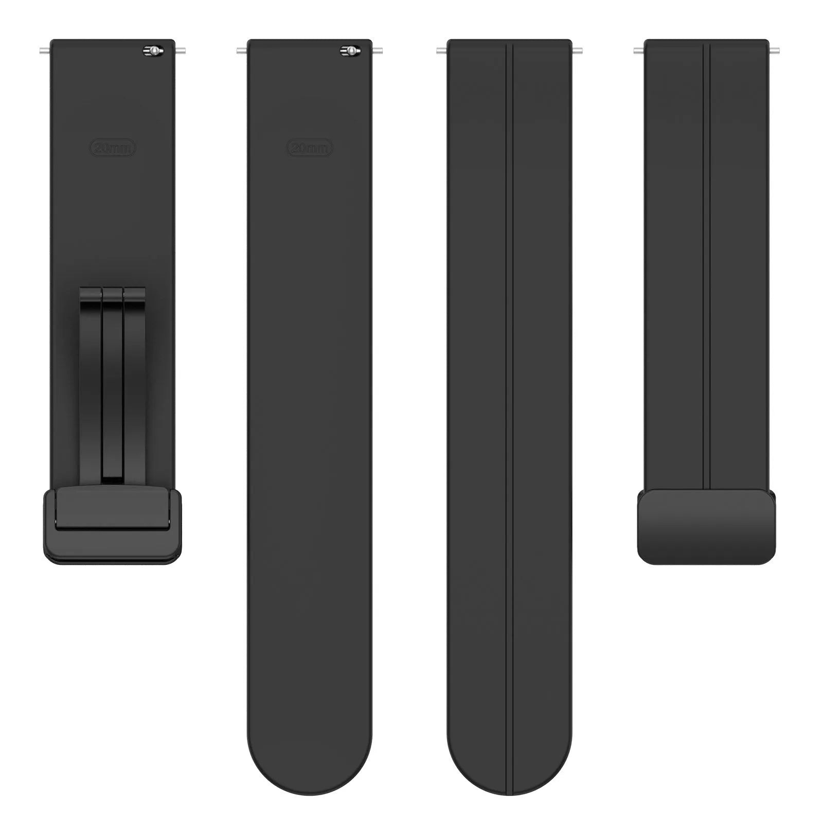 Bracelet silicone à boucle en D Oppo Watch S (noir)