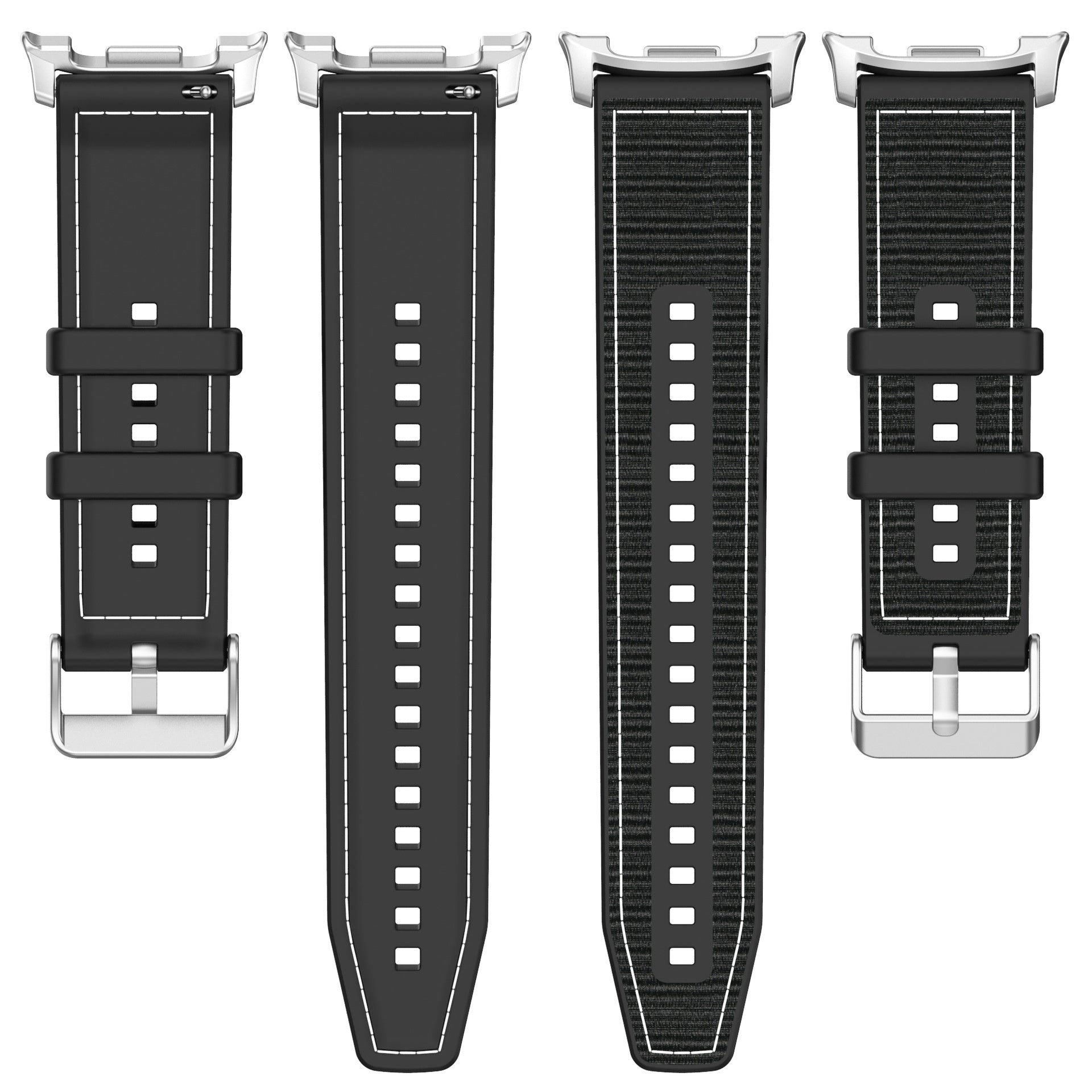 Bracelet nylon hybride Samsung Galaxy Watch 8 Classic (noir)