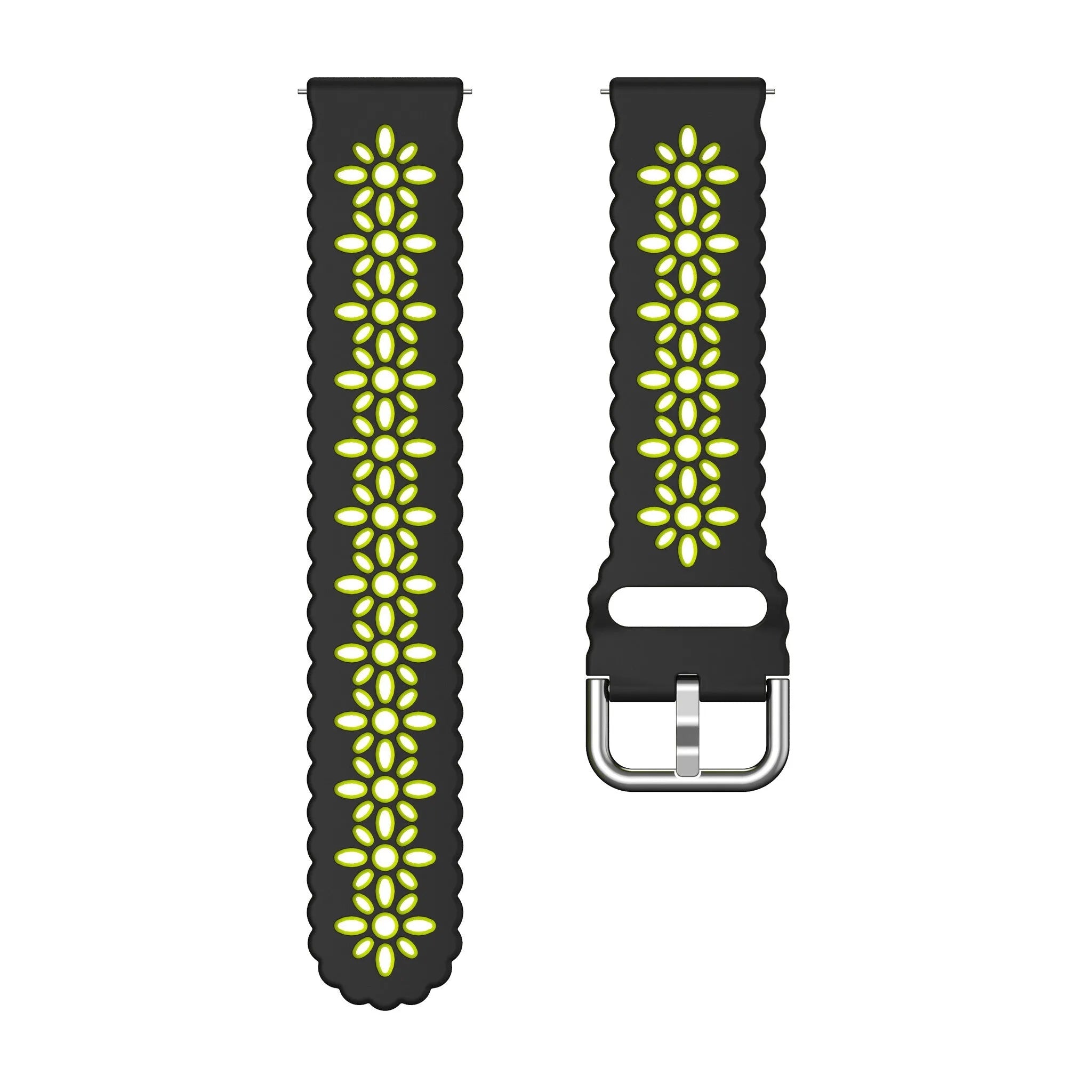Bracelet de silicone avec relief Amazfit GTR Mini (noir/vert)
