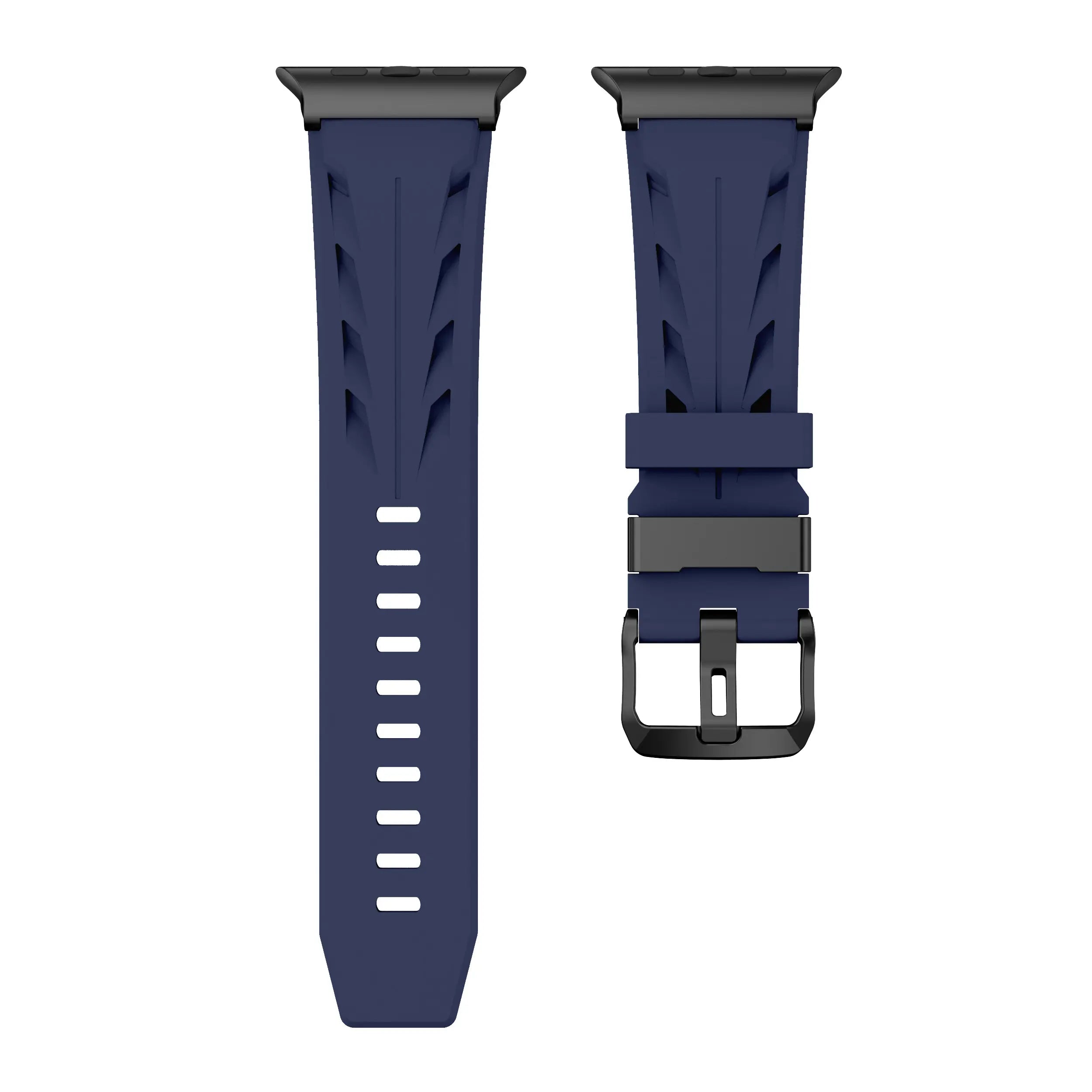 Bracelet silicone race Apple Watch (bleu foncé)