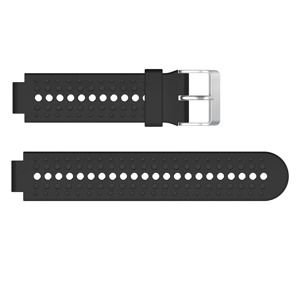Silicone Strap, laid flat, separate parts, top and underside view