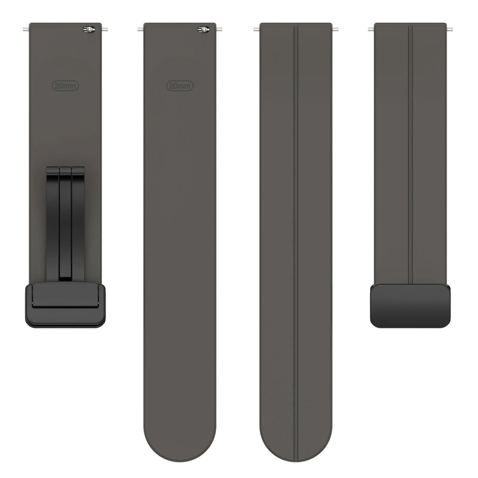 Bracelet silicone avec boucle Amazfit Bip U (Pro) (gris foncé)