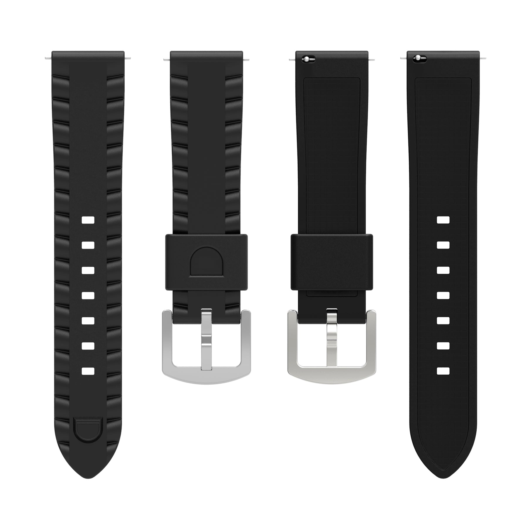 Bracelet silicone ondulé Coros Apex 4 - 46mm (noir)