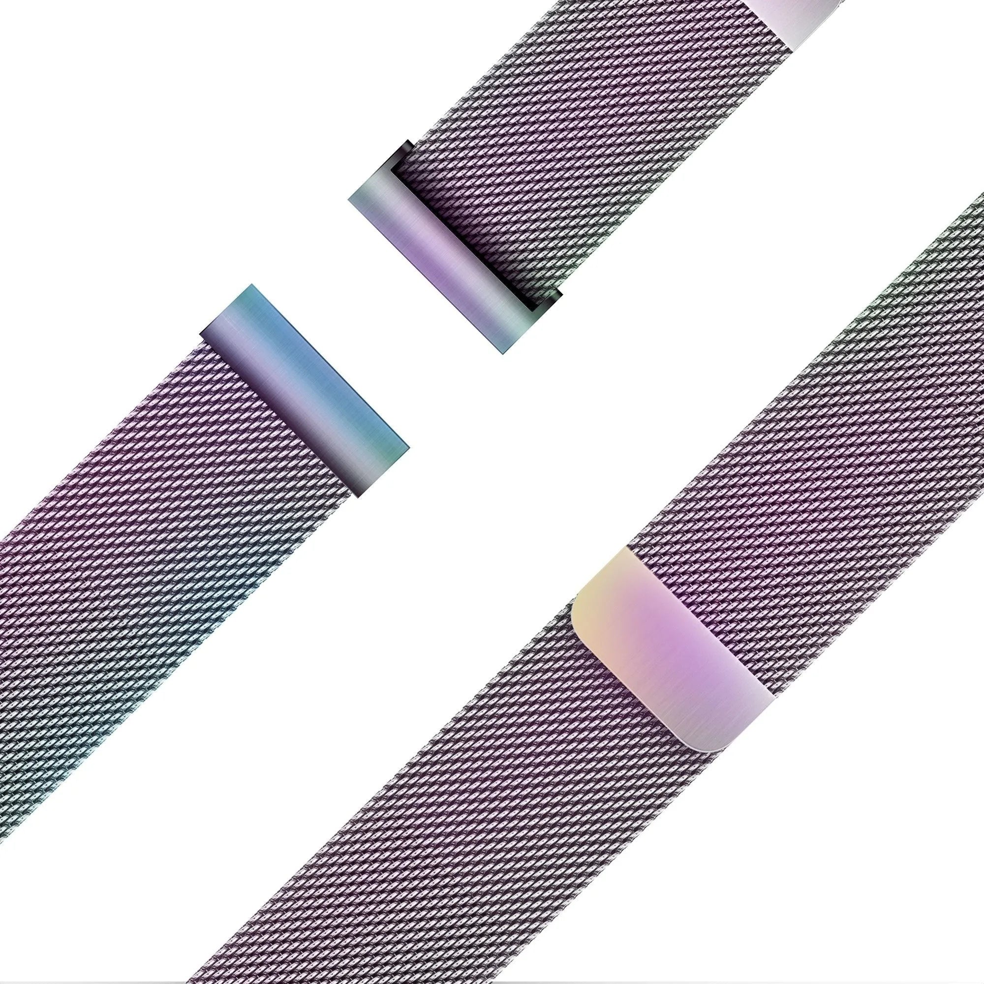 Bandz Pebble Round 2 - 20mm Milanese Loop Strap (Rainbow)