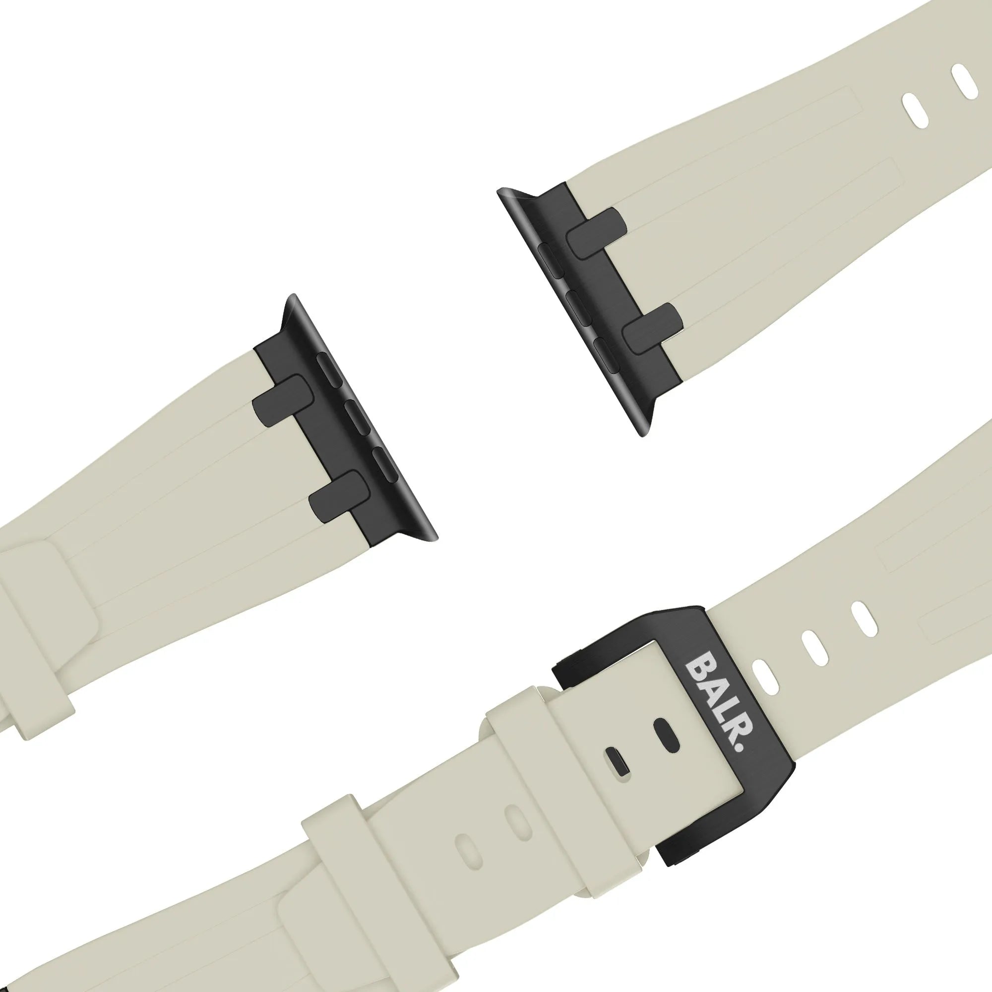 BALR. Bracelet en silicone ultra liquide pour Apple Watch (beige/(noir)