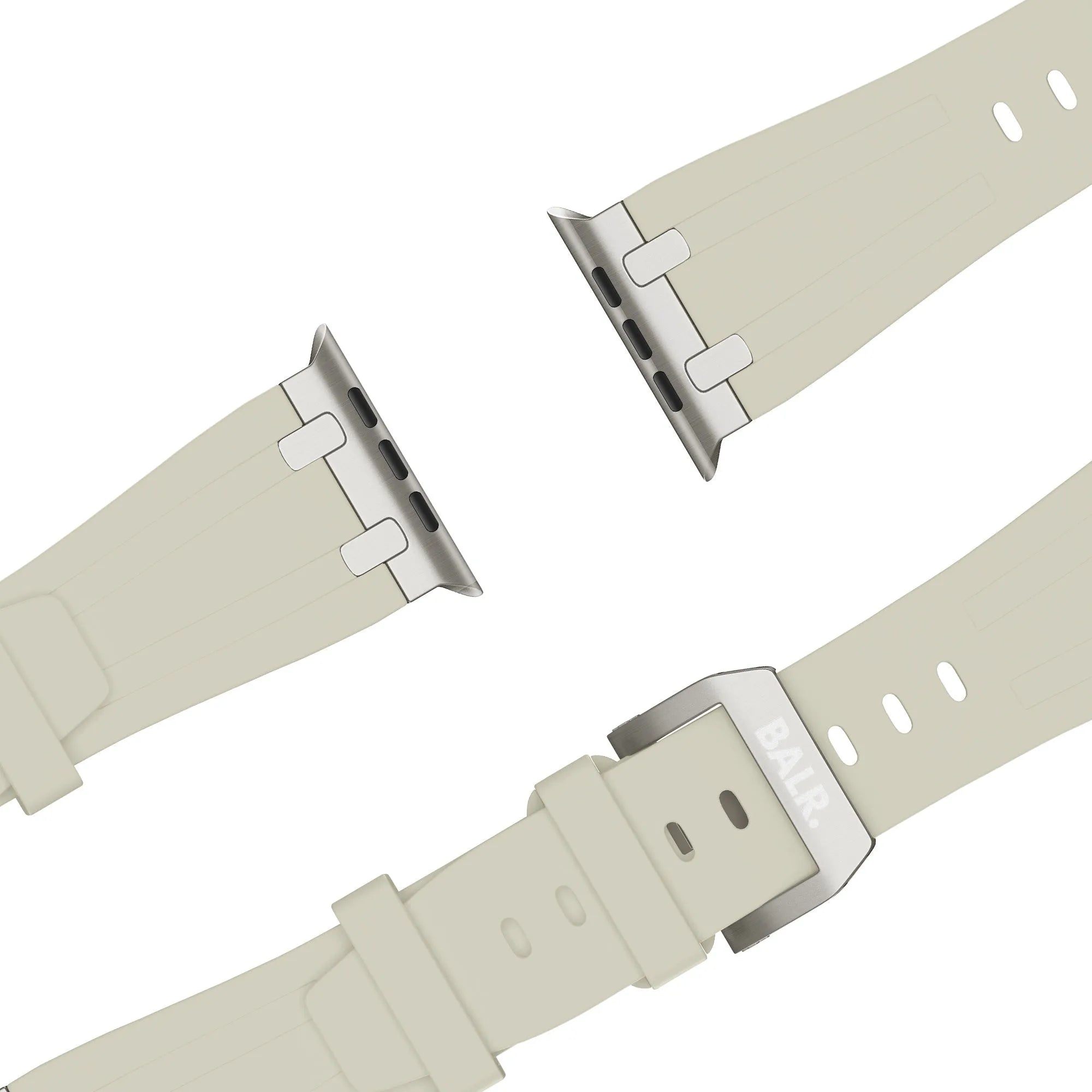 BALR. Apple Watch Ultra Liquid Silicone Strap (Beige/Titanium)
