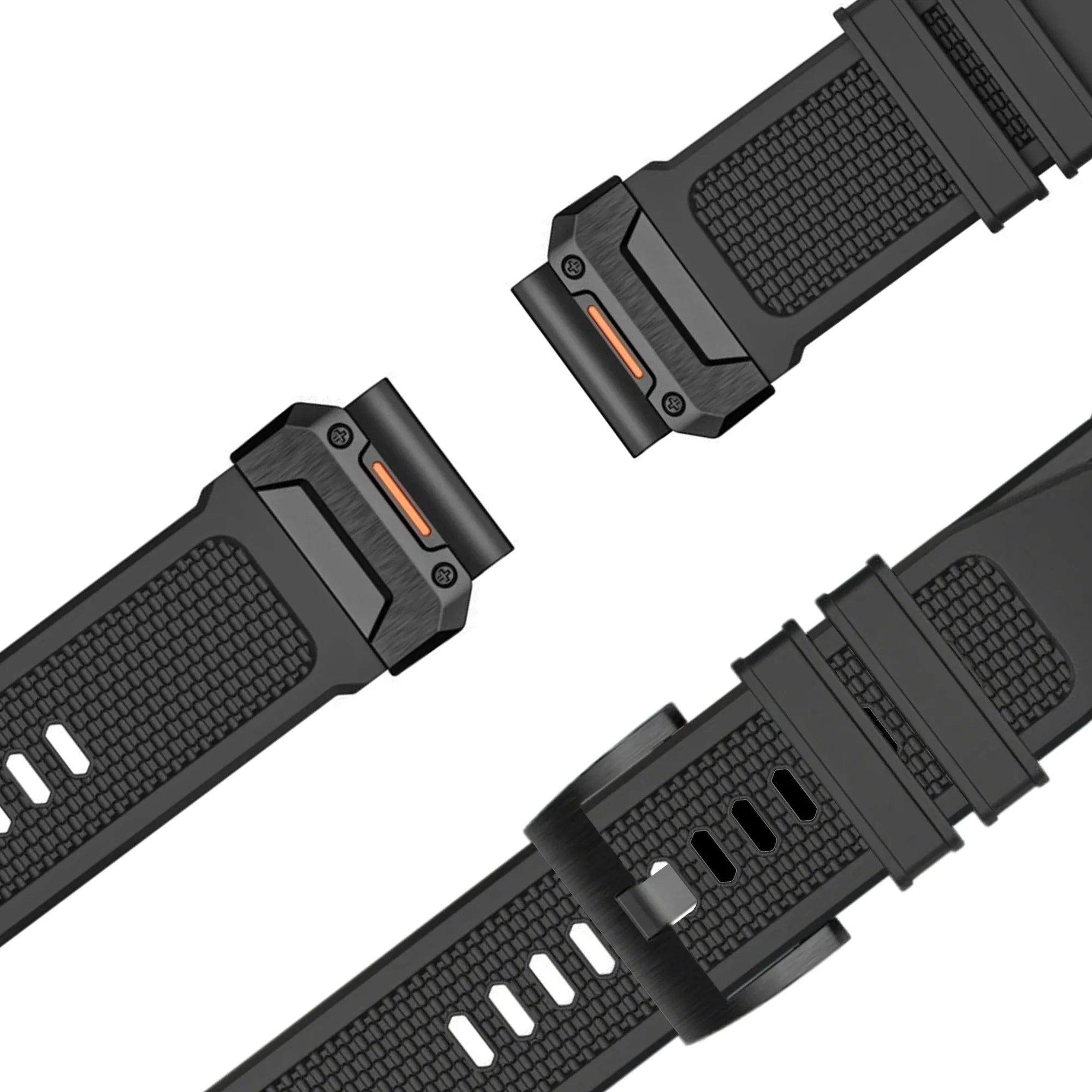 Bandz Garmin Fenix 5 / 6 Silicone Strap 'Explorer' (Black)