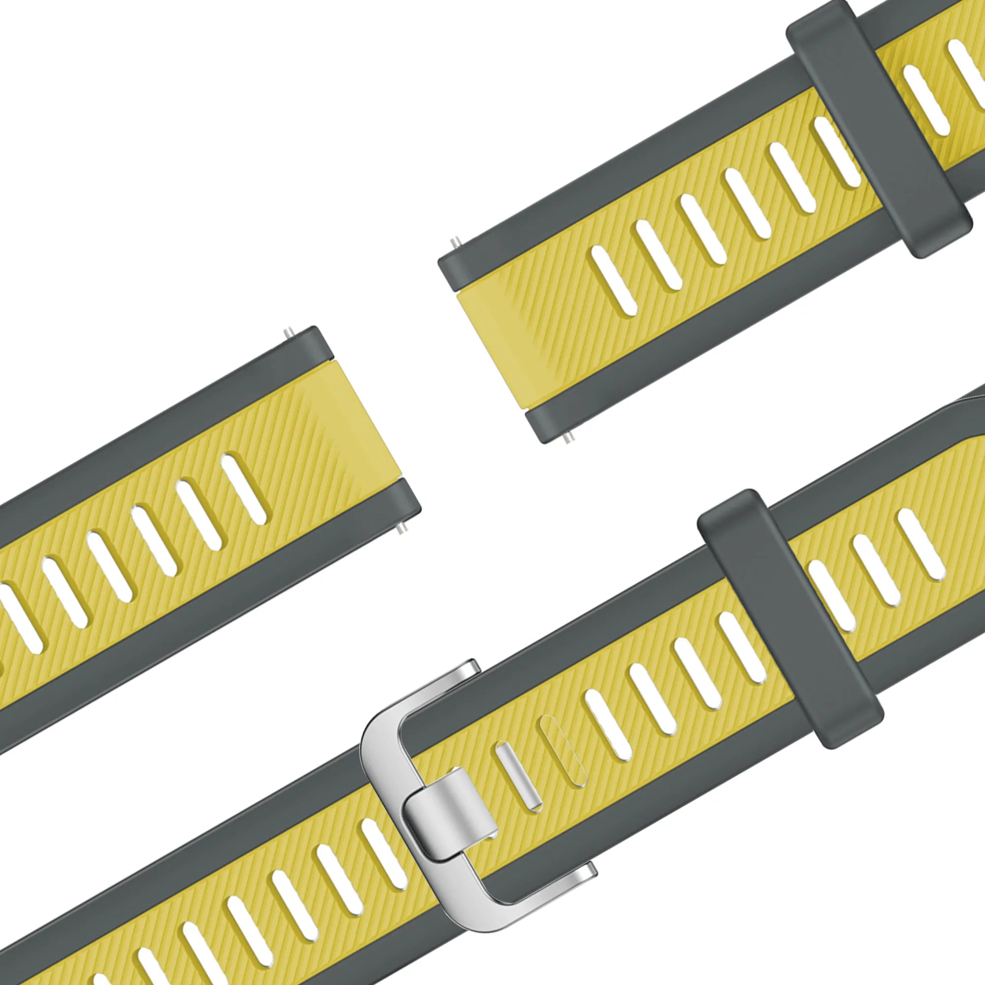 Bandz Bracelet dual sport avec boucle Garmin D2 Air X15 (gris/jaune)