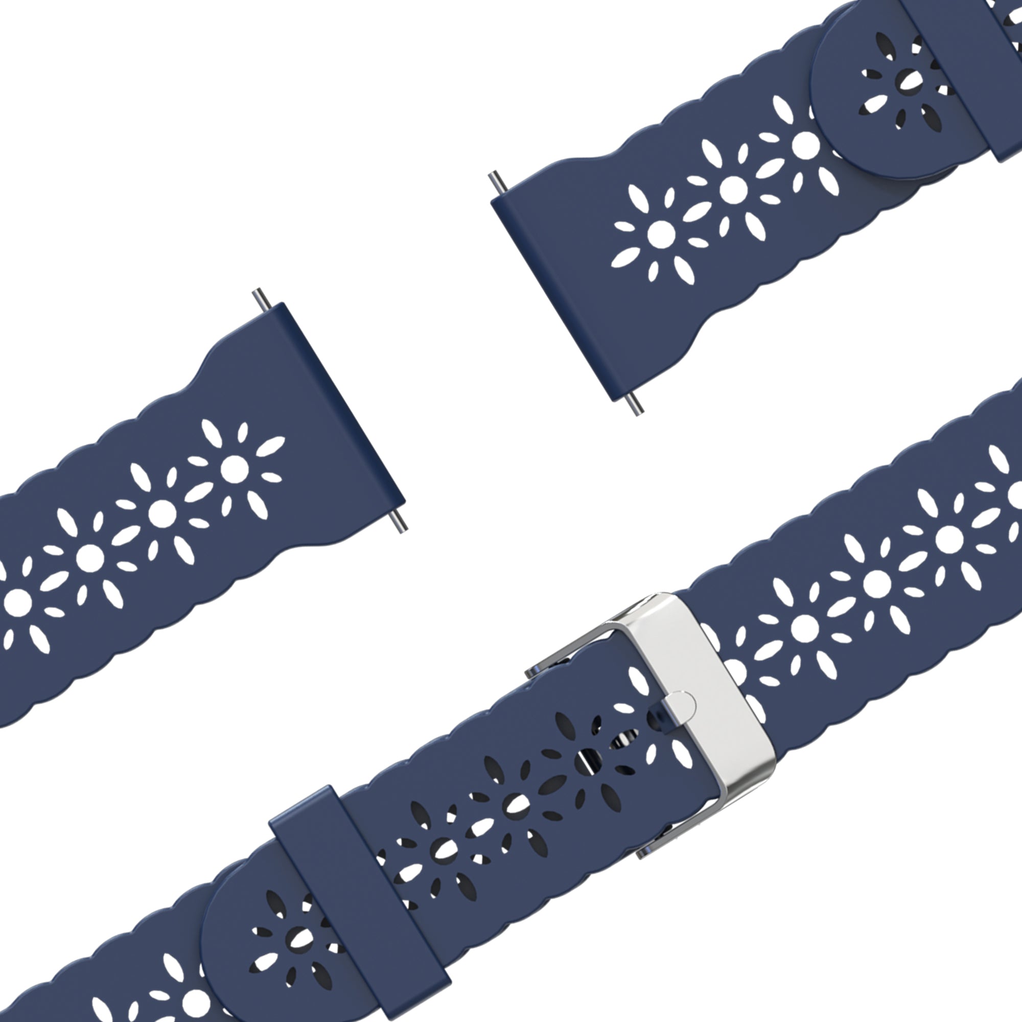 Bandz Bracelet silicone 'Lace' Garmin Vivomove Style (bleu foncé)