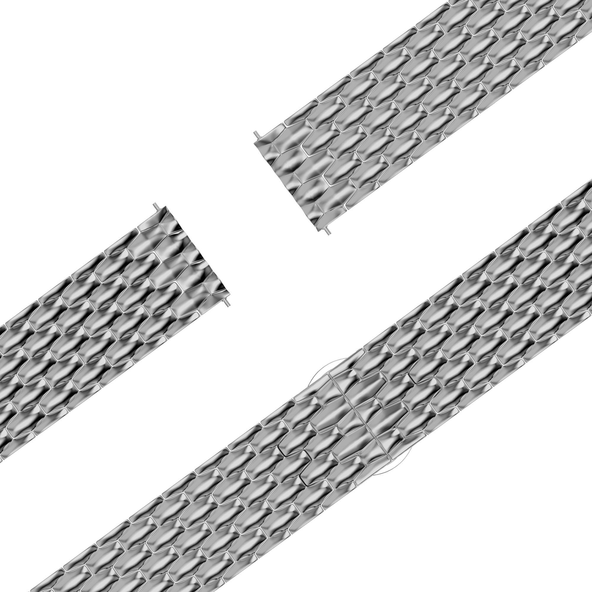 Bandz Bracelet acier 'Dragon' Garmin Approach S44 (argent)