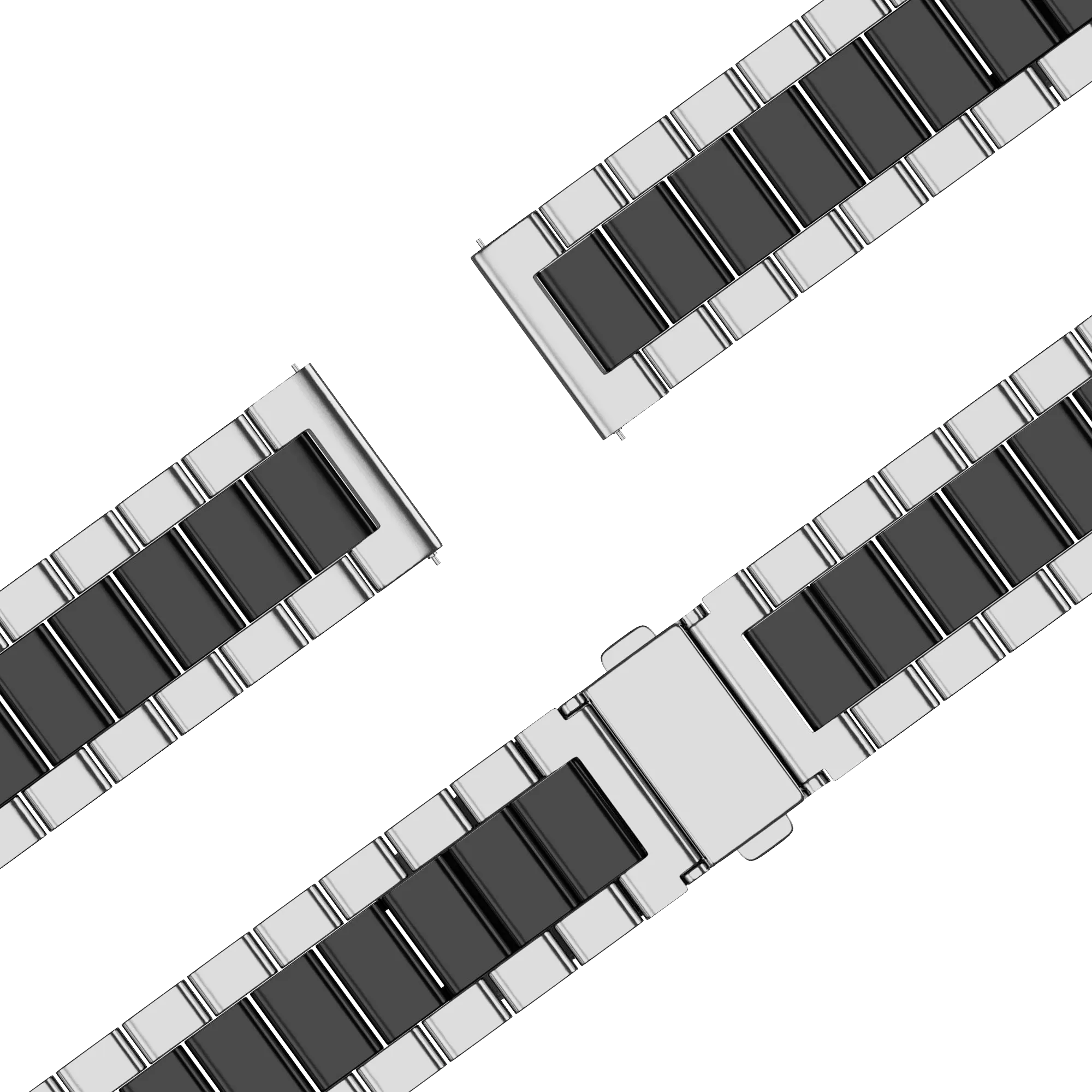 Bandz Bracelet acier 'Classic' Garmin Forerunner 170 (argent/noir)