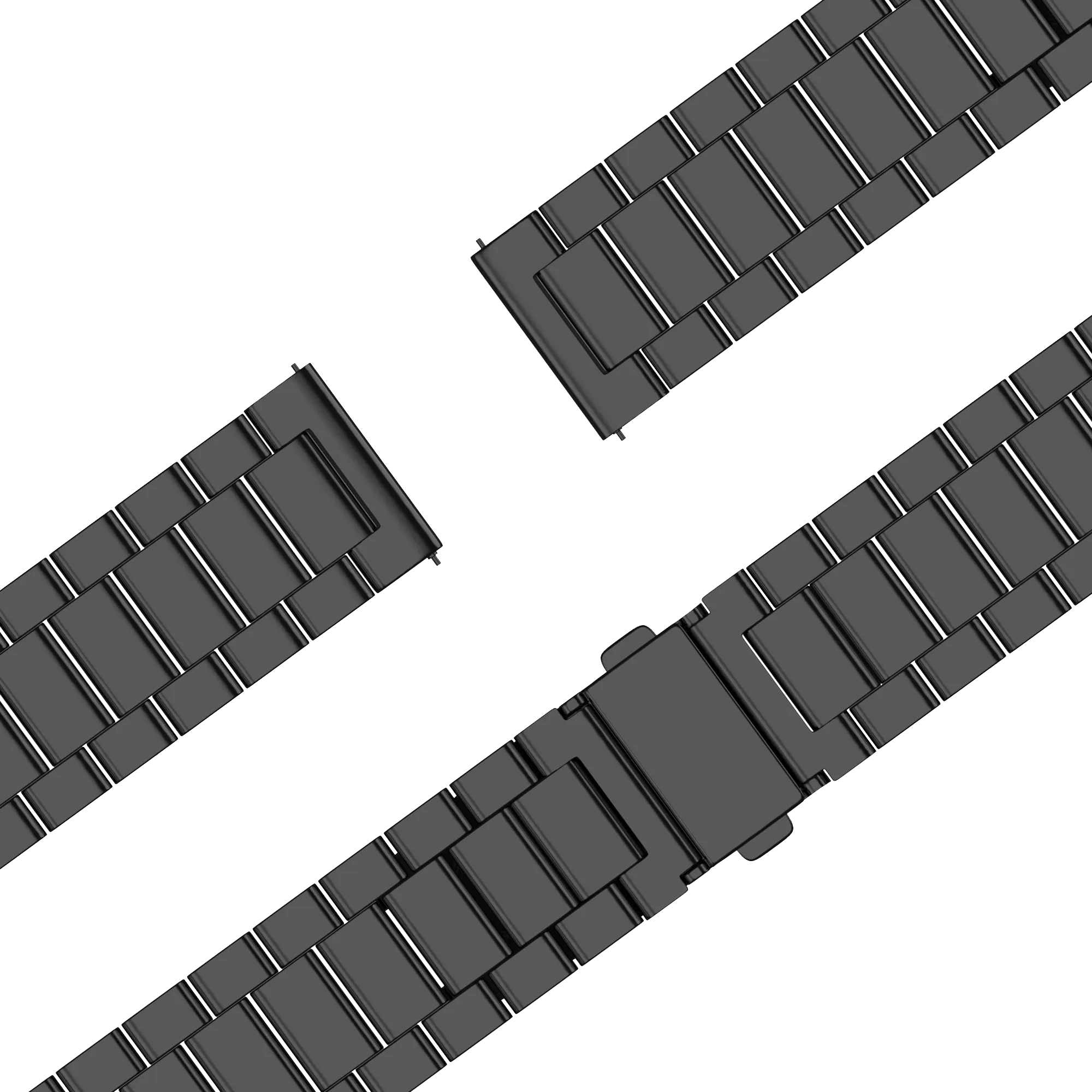 Bandz Bracelet acier 'Classic' Garmin Forerunner 170 (noir)