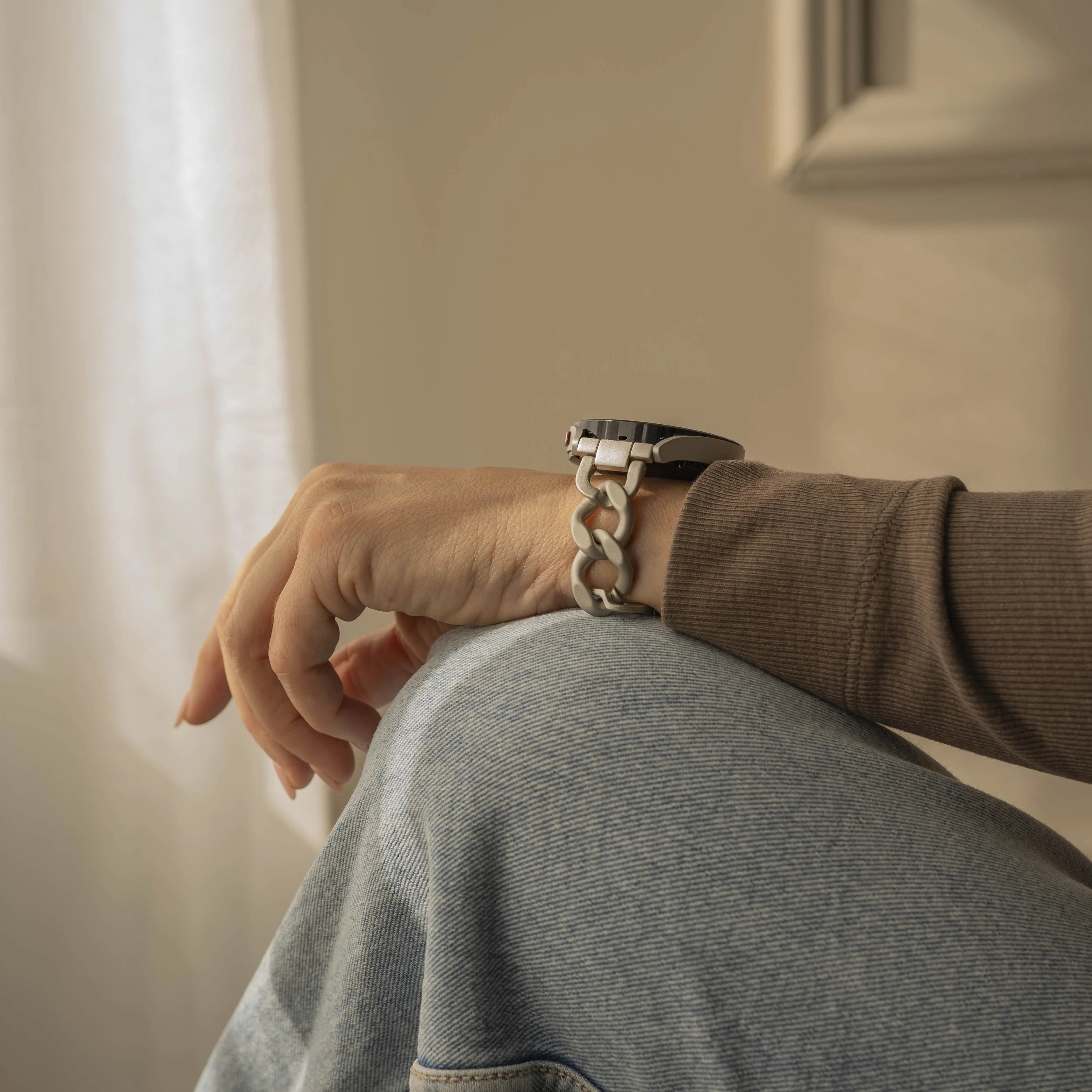 Bracelet chaîne acier Amazfit Bip U (Pro) (lumiére stellaire)