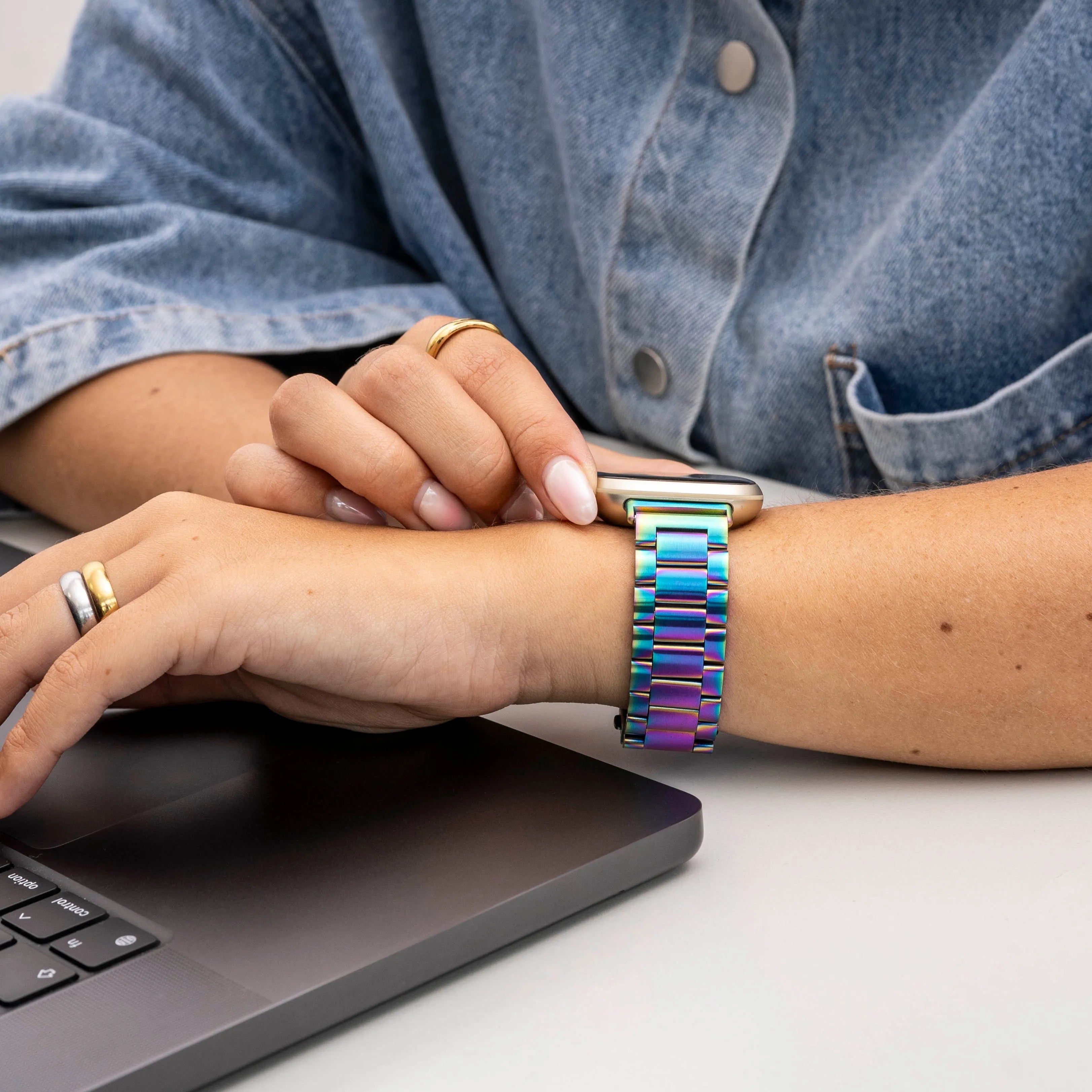 Bracelet acier Amazfit GTR Mini (arc-en-ciel)