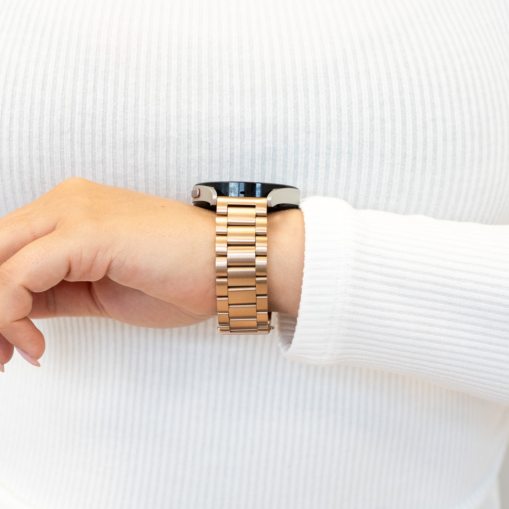 Bandz Garmin Vivomove Trend Steel Strap 'Classic' (Rose Gold)
