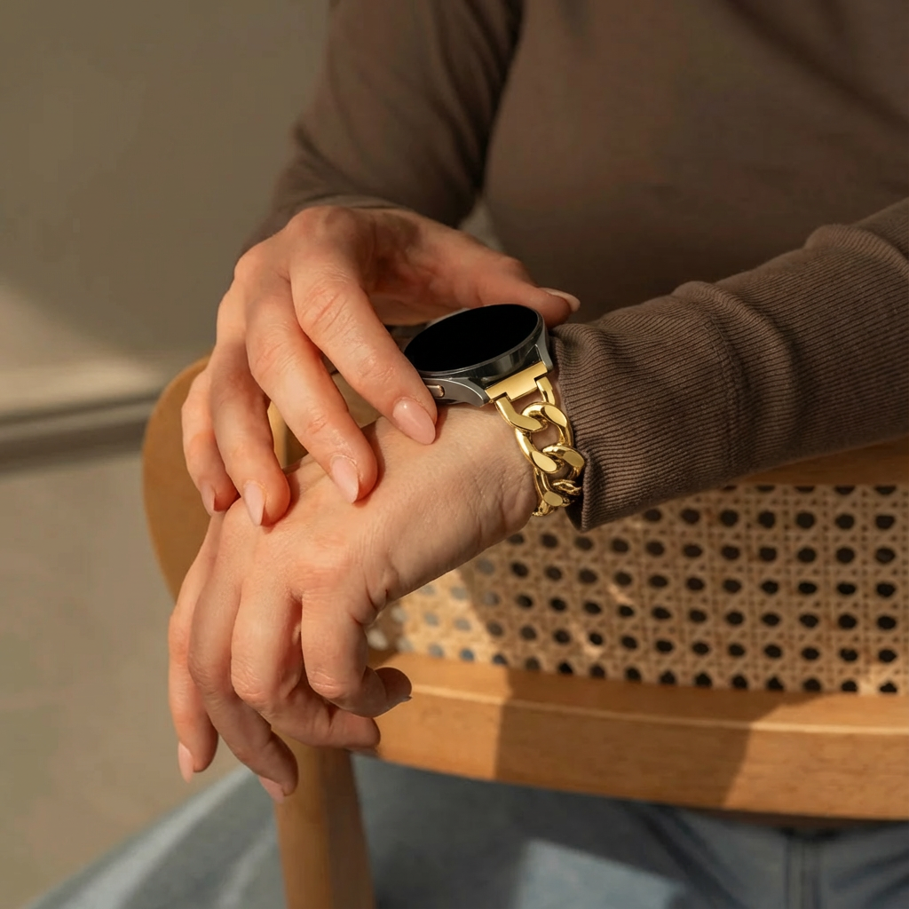 Bracelet chaîne acier Samsung Galaxy Watch 42mm (or)