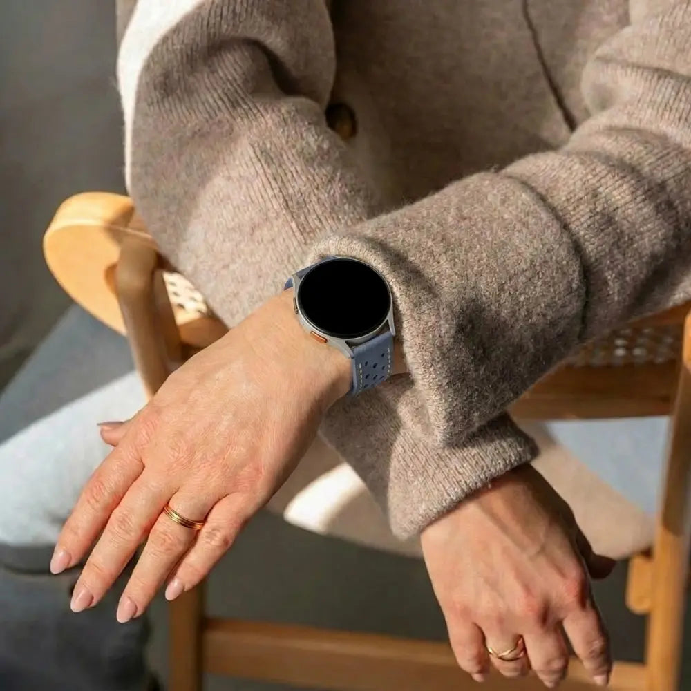 Bracelet cuir zephyr Fossil Gen 5e - 42mm (bleu)