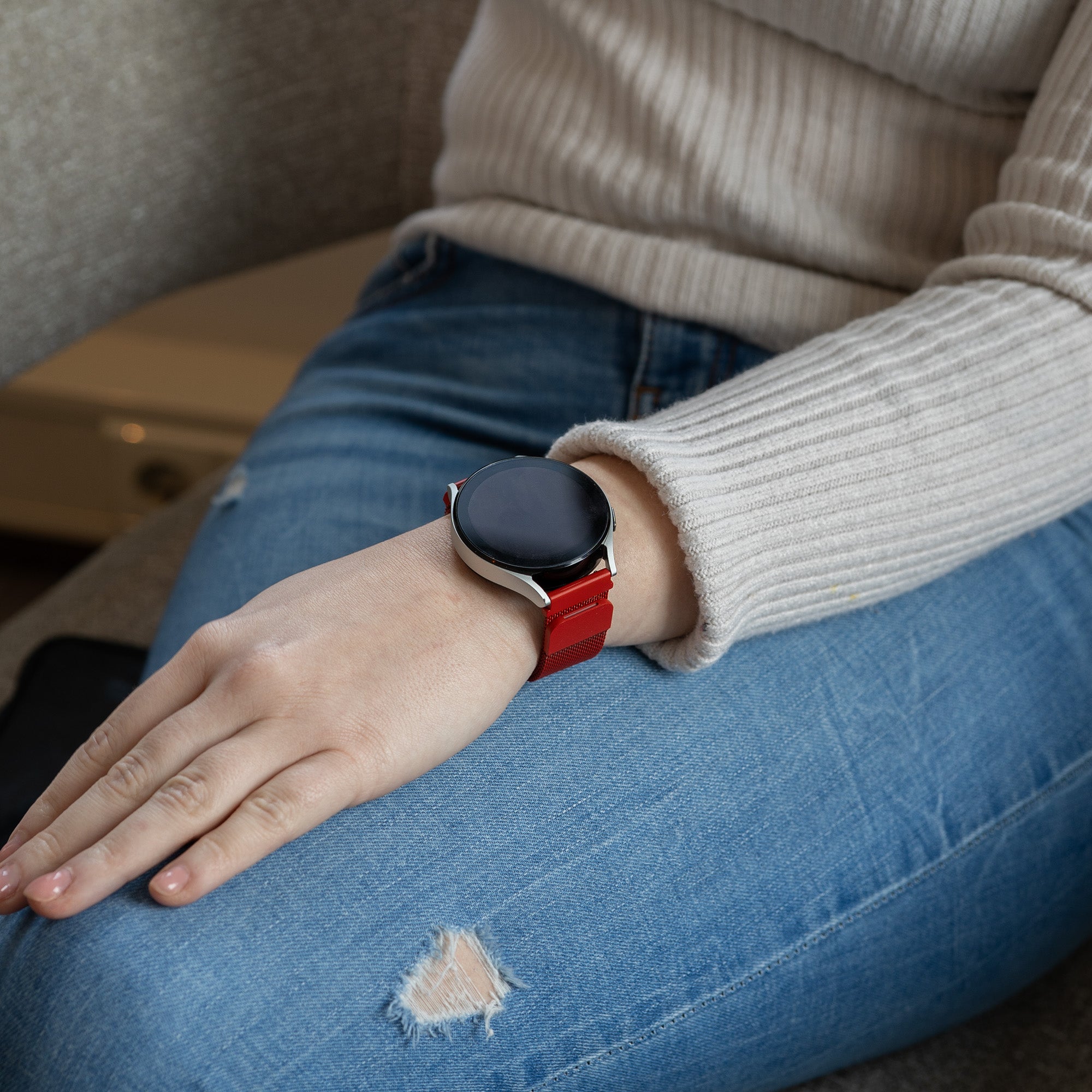 Bracelet Milanais Samsung Galaxy Watch 5 - 44mm (rouge)