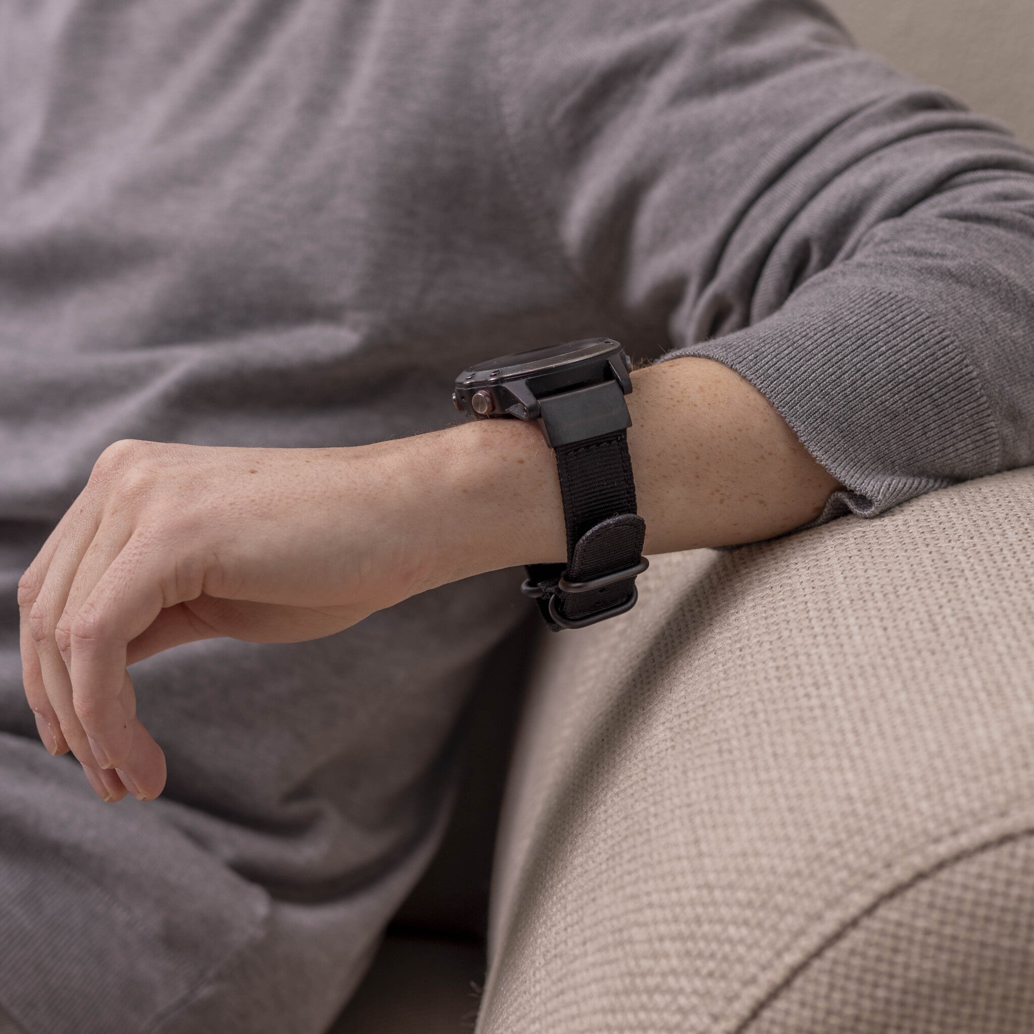 Bracelet nylon avec boucle Garmin Fenix 5x/6x (noir)