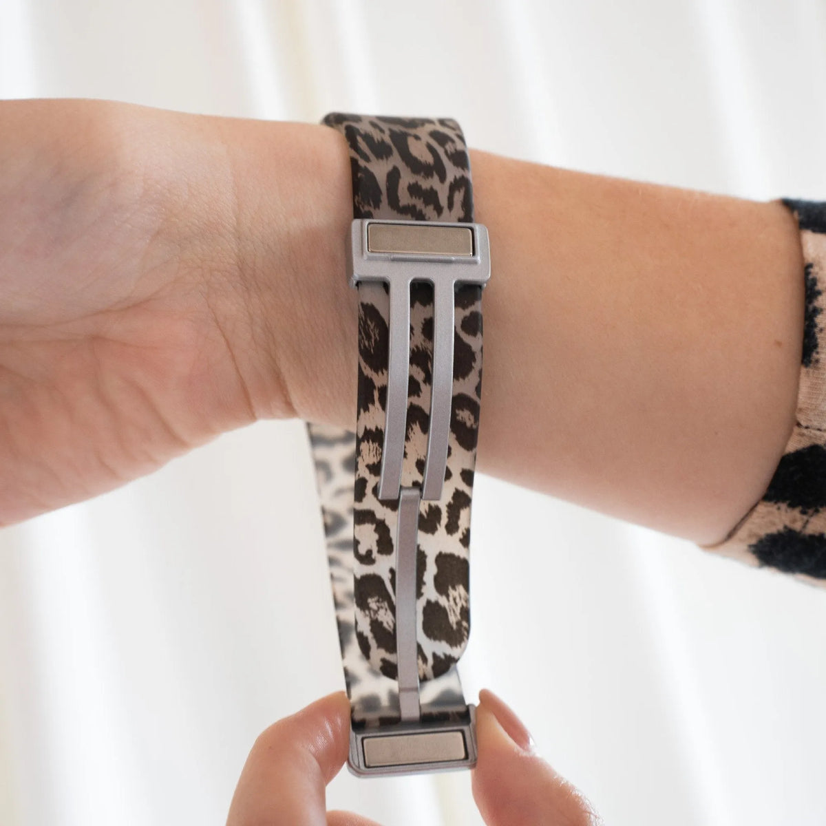 Silicone Magnetic Patterned Strap, lifestyle photo