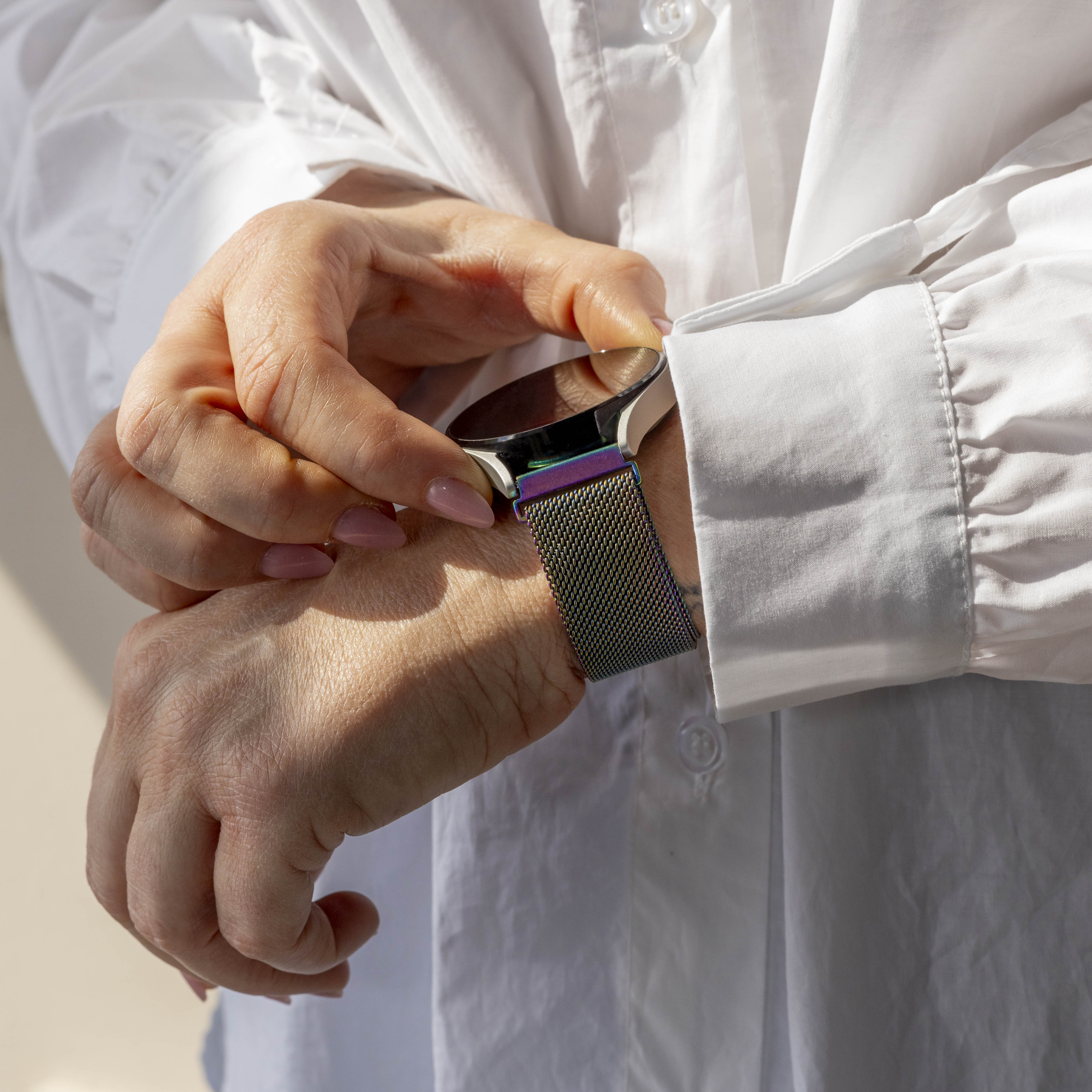 Bracelet Milanais Samsung Galaxy Watch 5 - 44mm (arc-en-ciel)