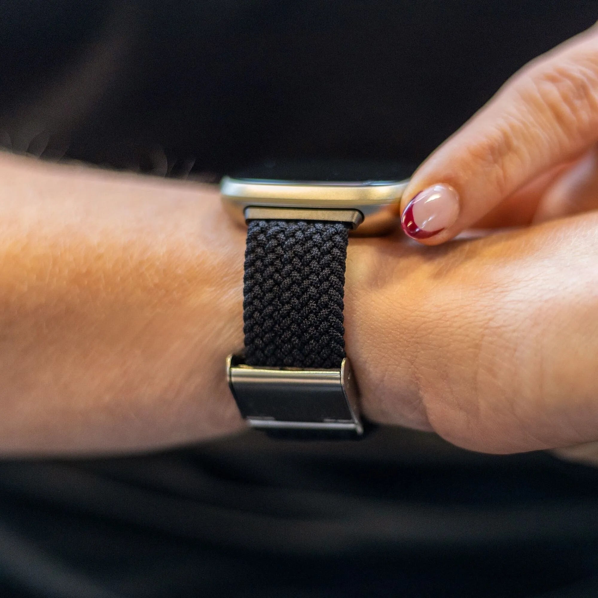 Bracelet tressé réglable Fitbit Versa 3 (noir)
