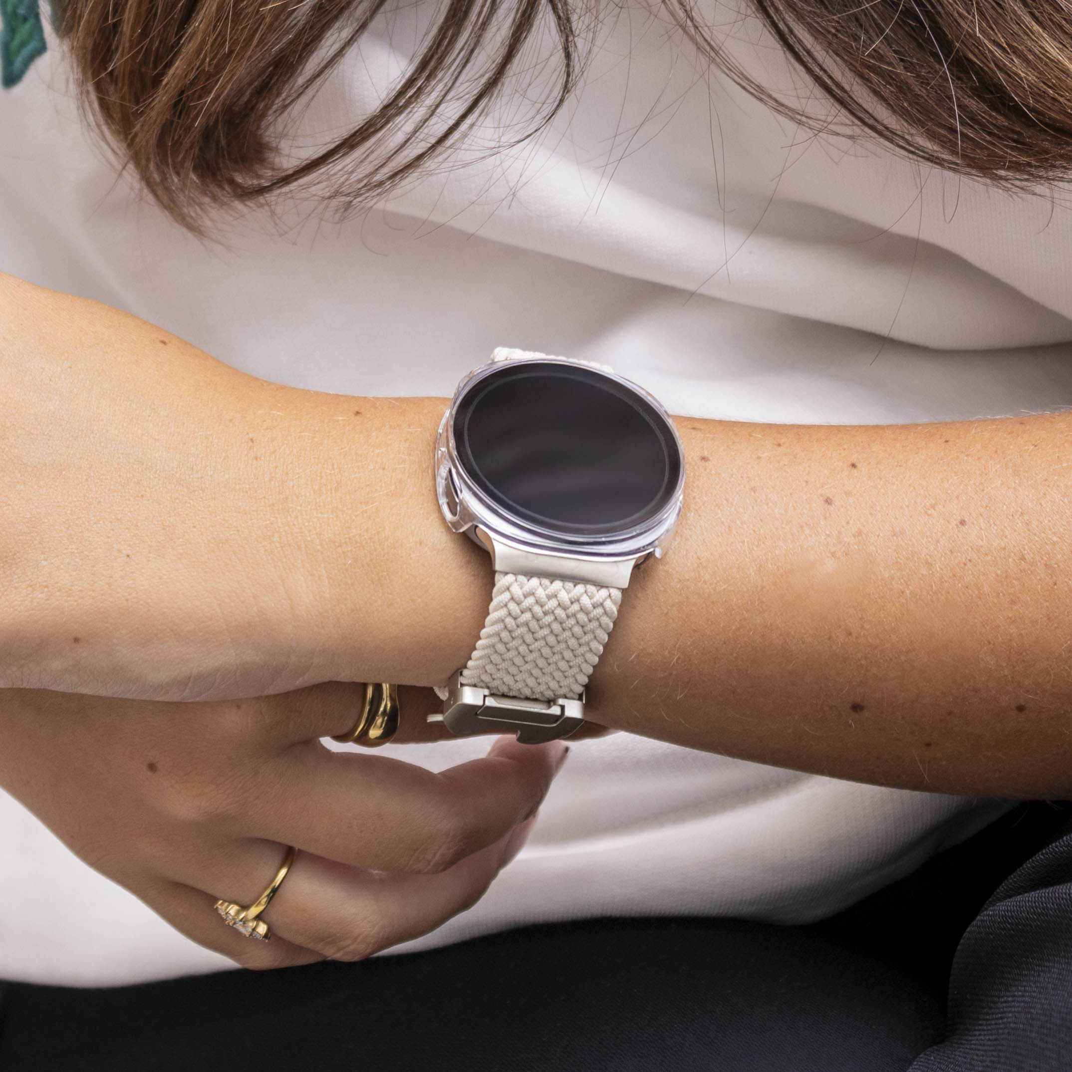 Coque rigide avec verre Samsung Galaxy Watch 8 / 9 - 44mm (transparent)