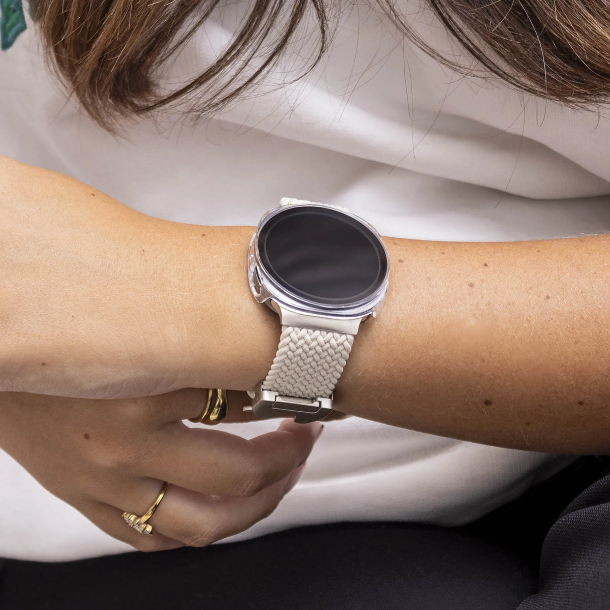 Coque rigide avec verre Samsung Galaxy Watch 8 / 9 - 44mm (transparent)