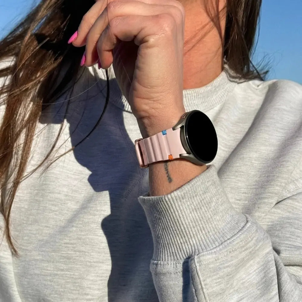 Bandz Bracelet Wave 'Easy Fit' Samsung Galaxy Watch FE (rose clair)