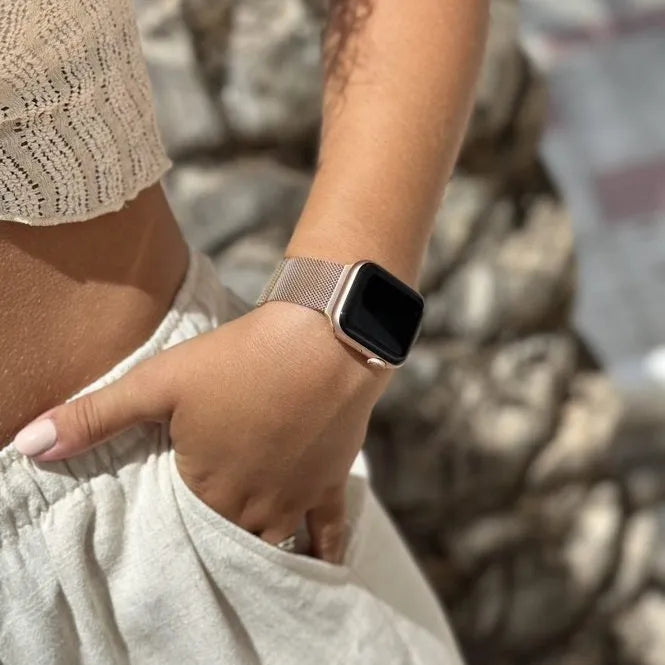 Bracelet milanais xoxo Wildhearts Apple Watch (rose/doré)