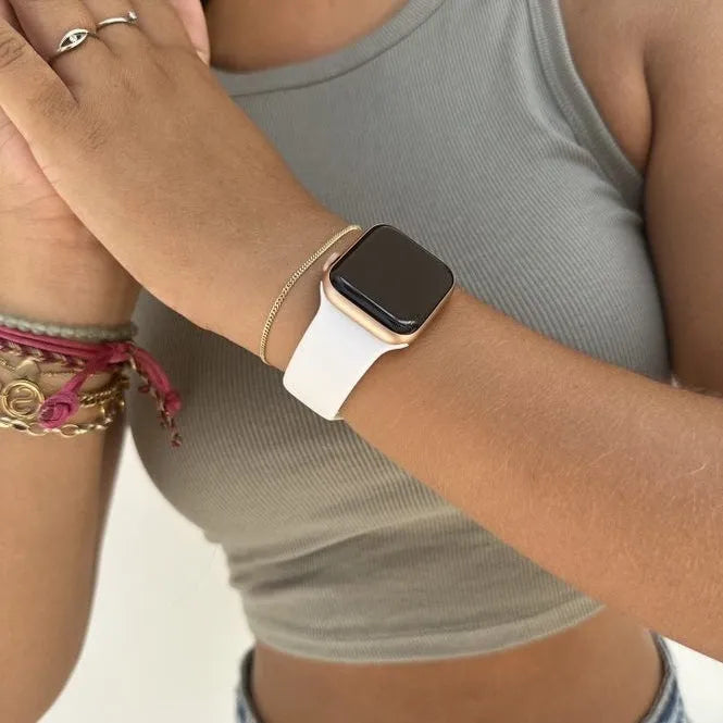 Bracelet silicone xoxo Wildhearts Apple Watch (blanc)