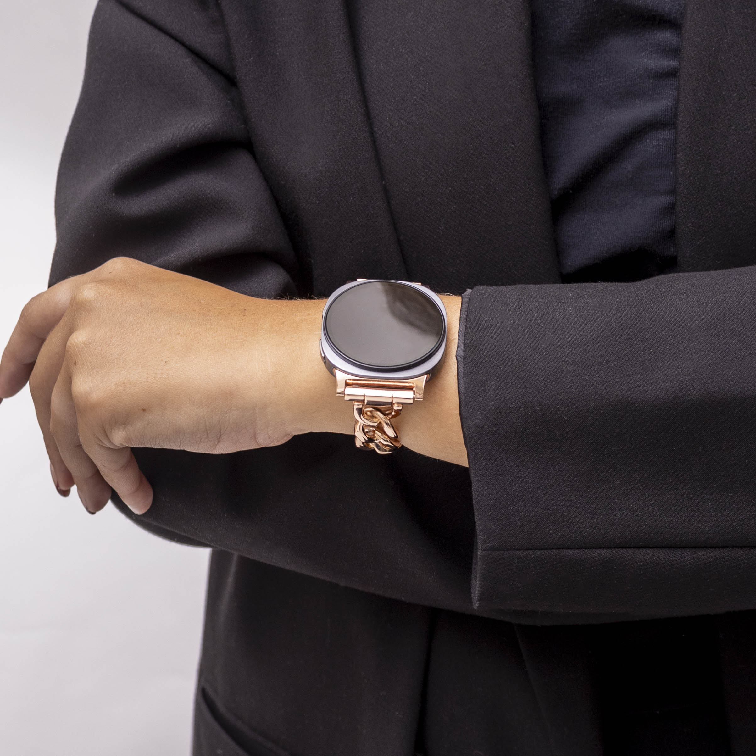 Bracelet chaîne en acier Samsung Galaxy Watch 9 - 40mm (or rose)
