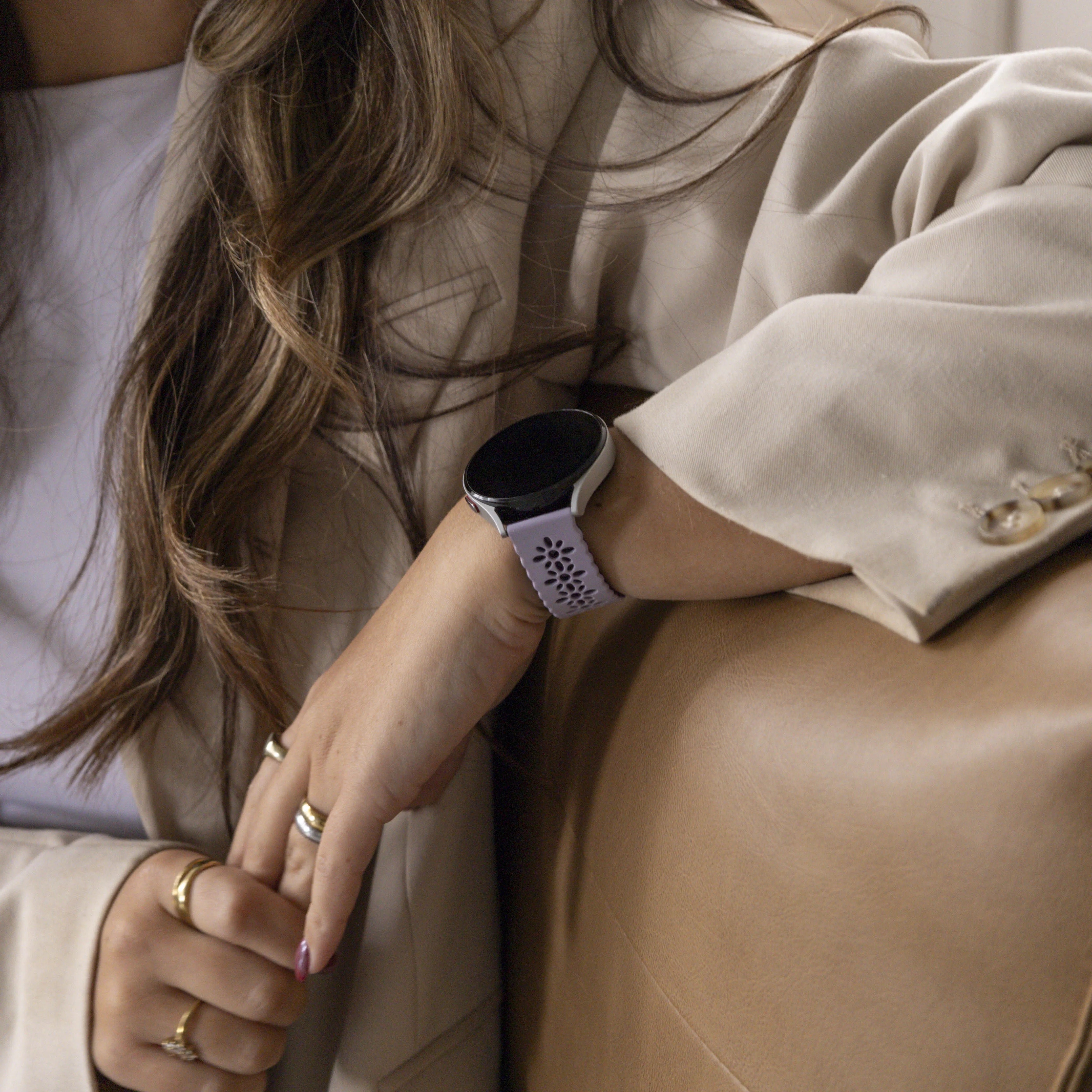 Bracelet silicone avec motif Amazfit GTS 3 (lila/violet)