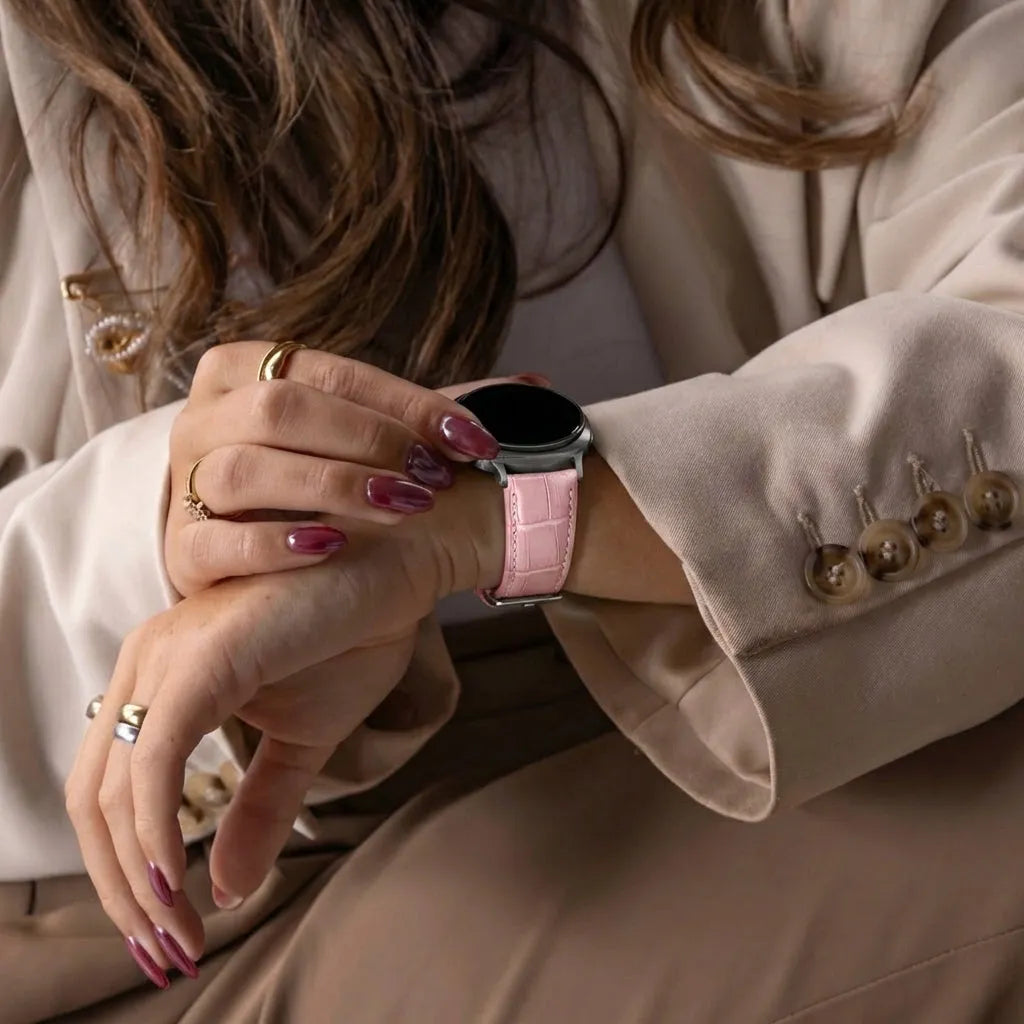 Polar Ignite Leather Strap Crocodile Grain (Pink)
