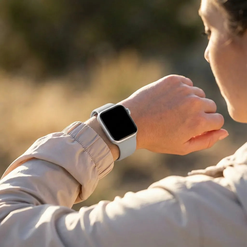 Bracelet silicone Apple Watch (gris)