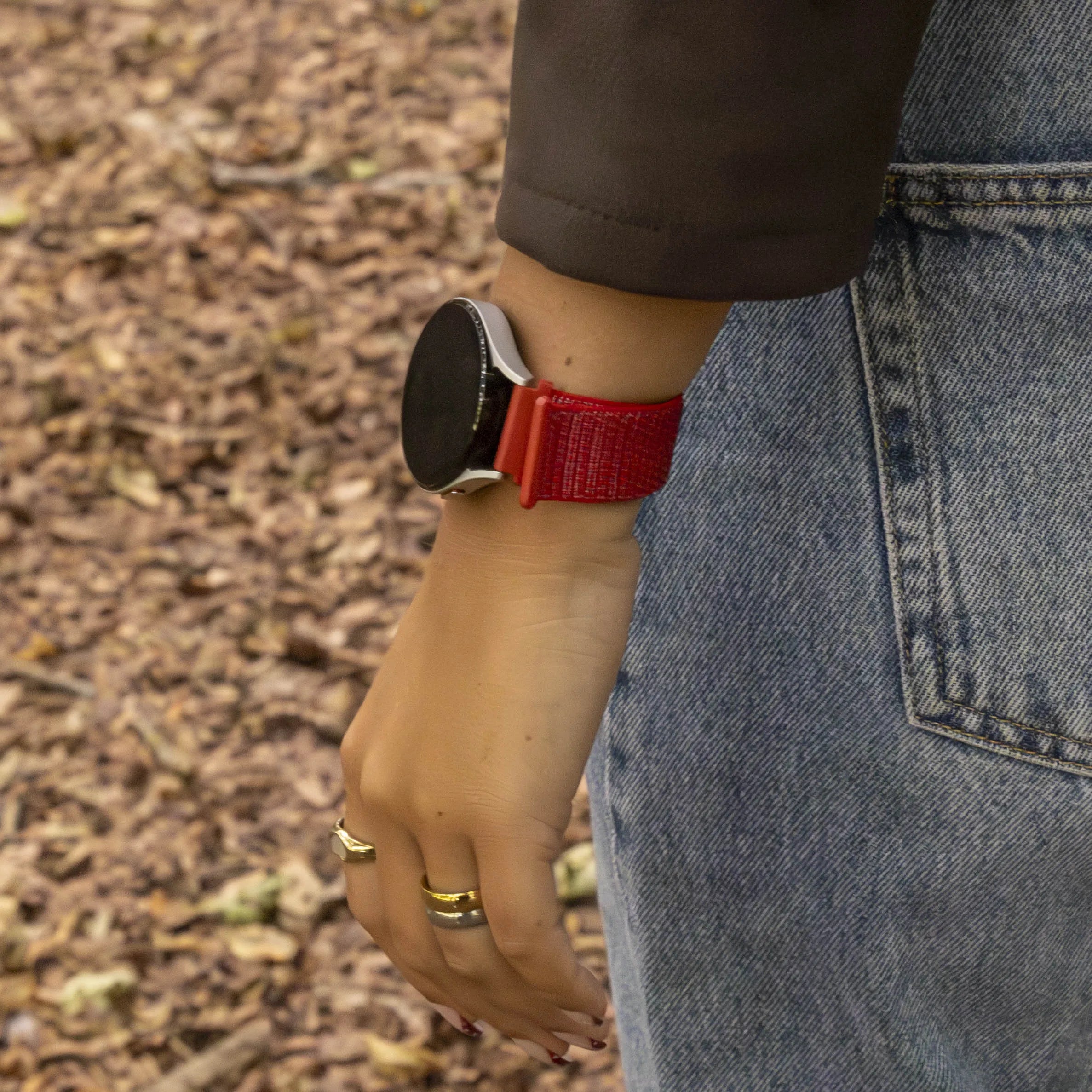 Bracelet nylon Amazfit GTS 3 (rouge)