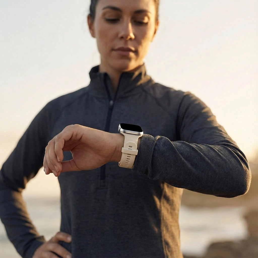 Bandz Bracelet silicone 'Outdoor' Apple Watch (lumière stellaire)