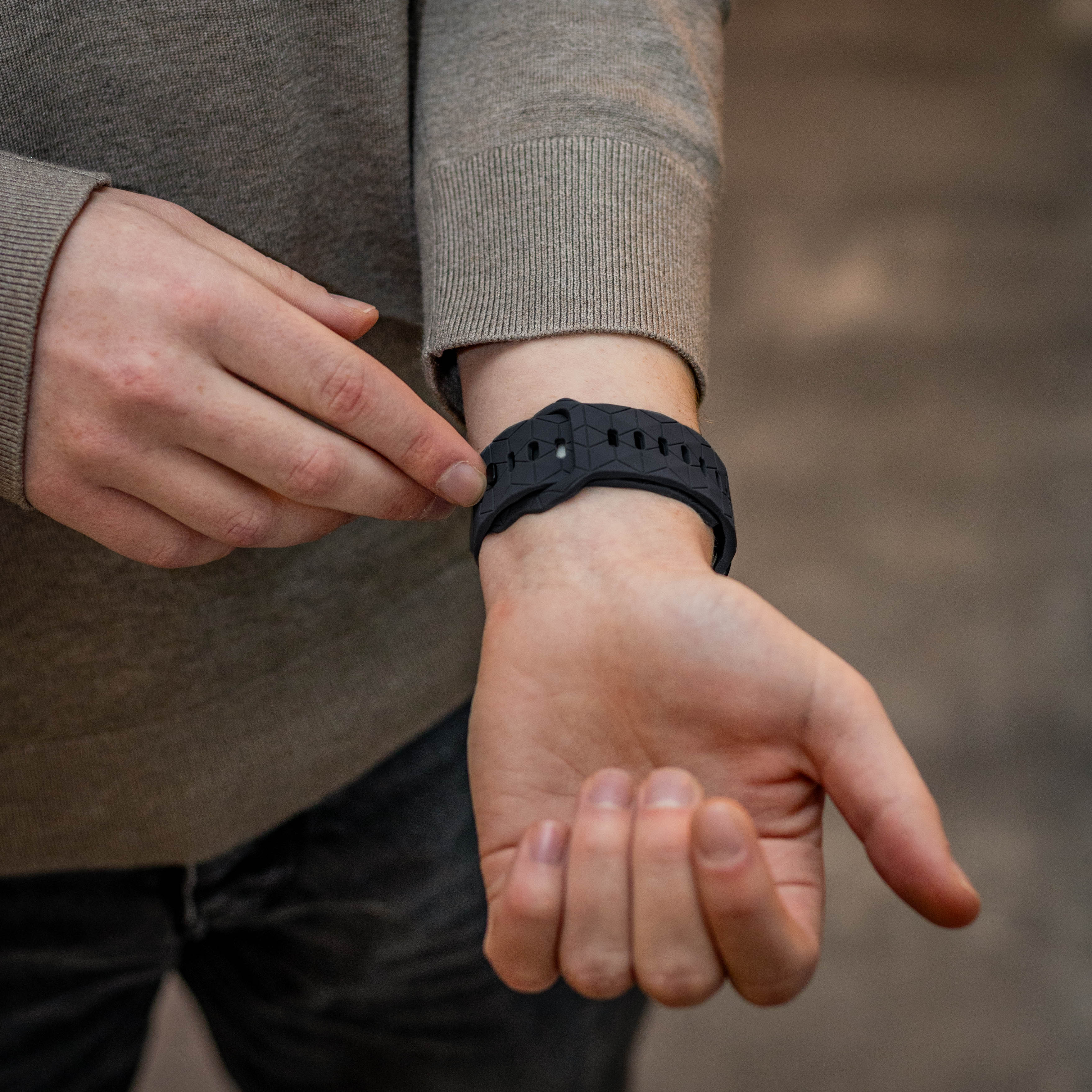 Bracelet silicone 'Hexagone' Samsung Galaxy Watch Ultra 2 (noir)
