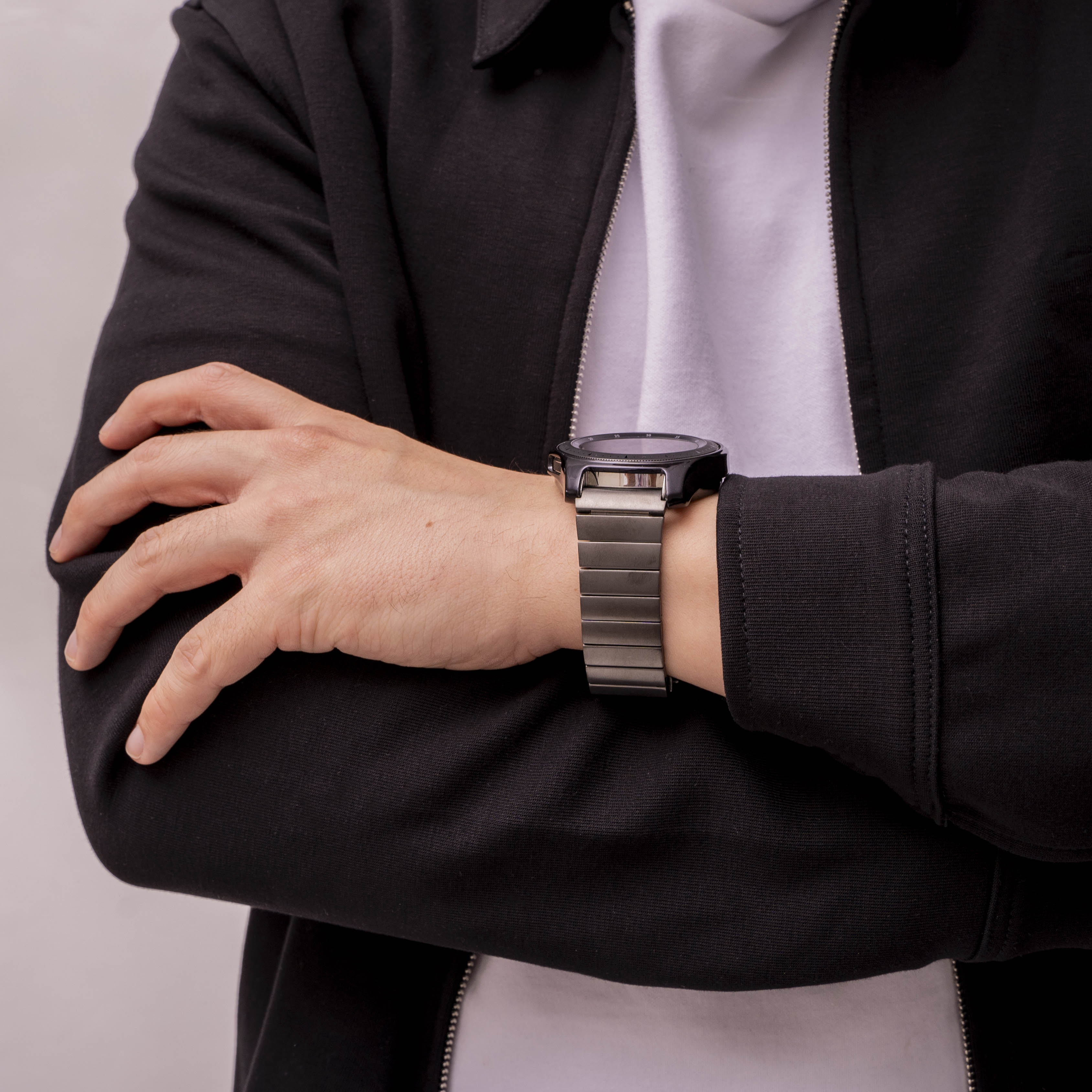 Bracelet titane de luxe Samsung Galaxy Watch 46mm (gris)