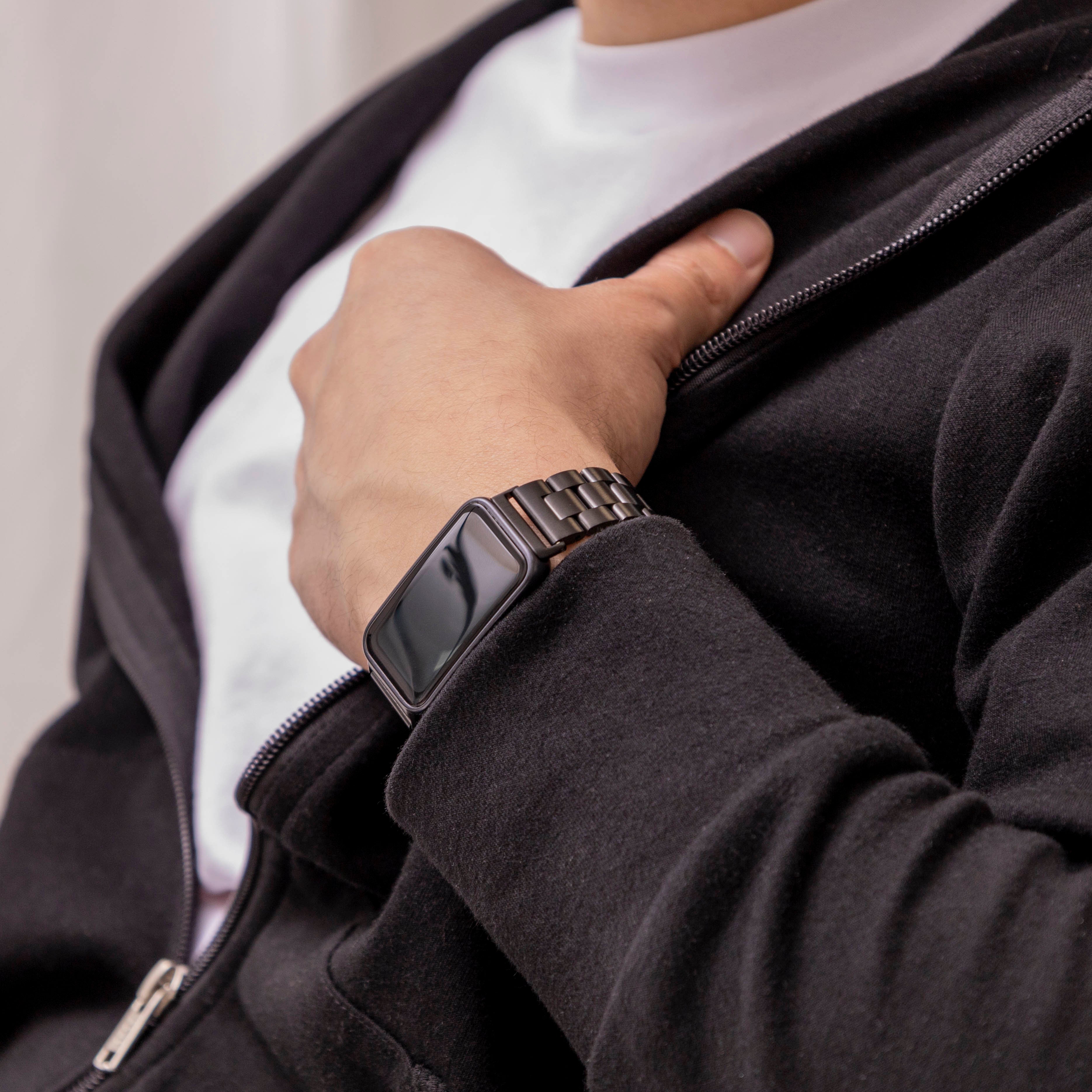 Bracelet acier Huawei Band 8 (noir)