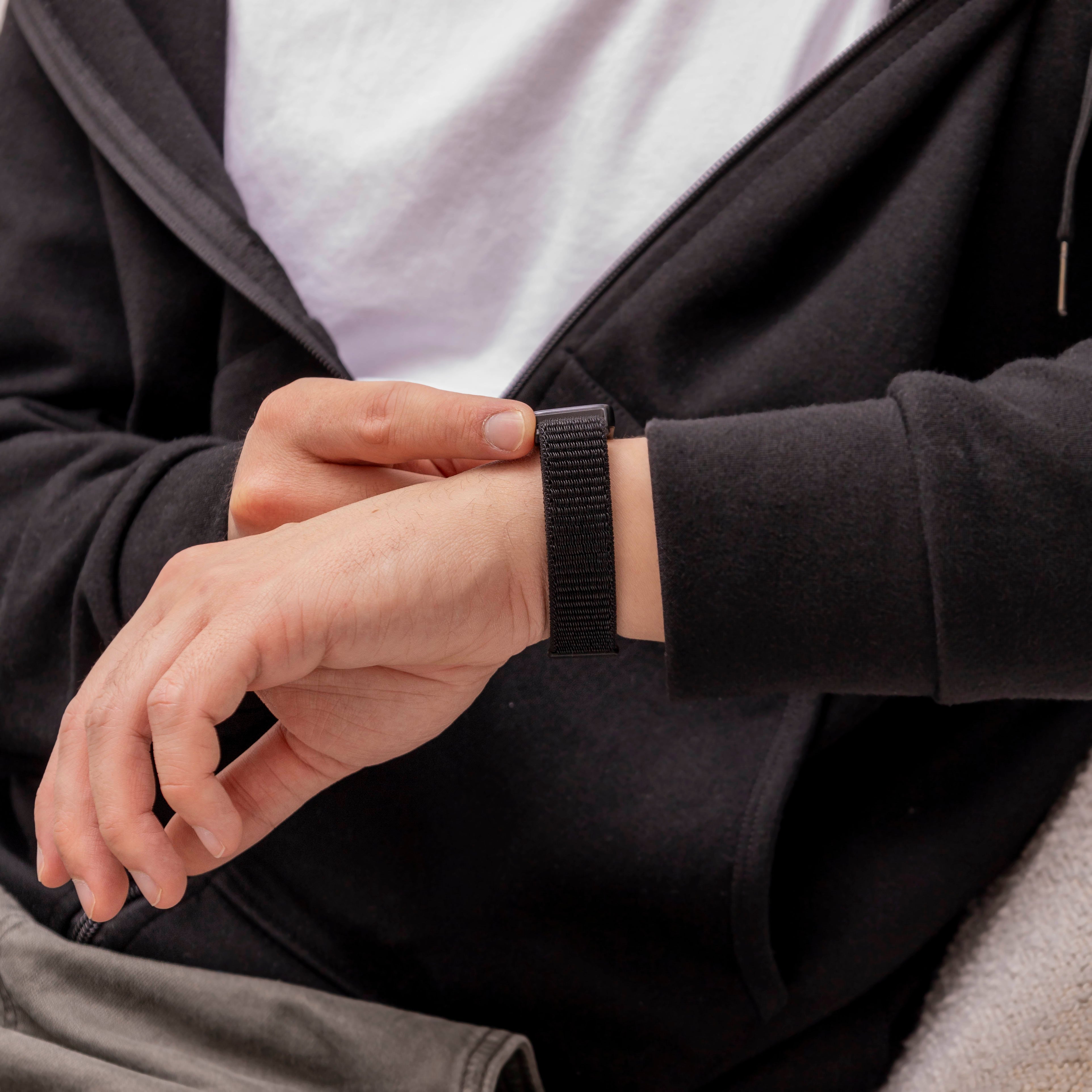 Bracelet nylon Huawei Band 10 (noir)