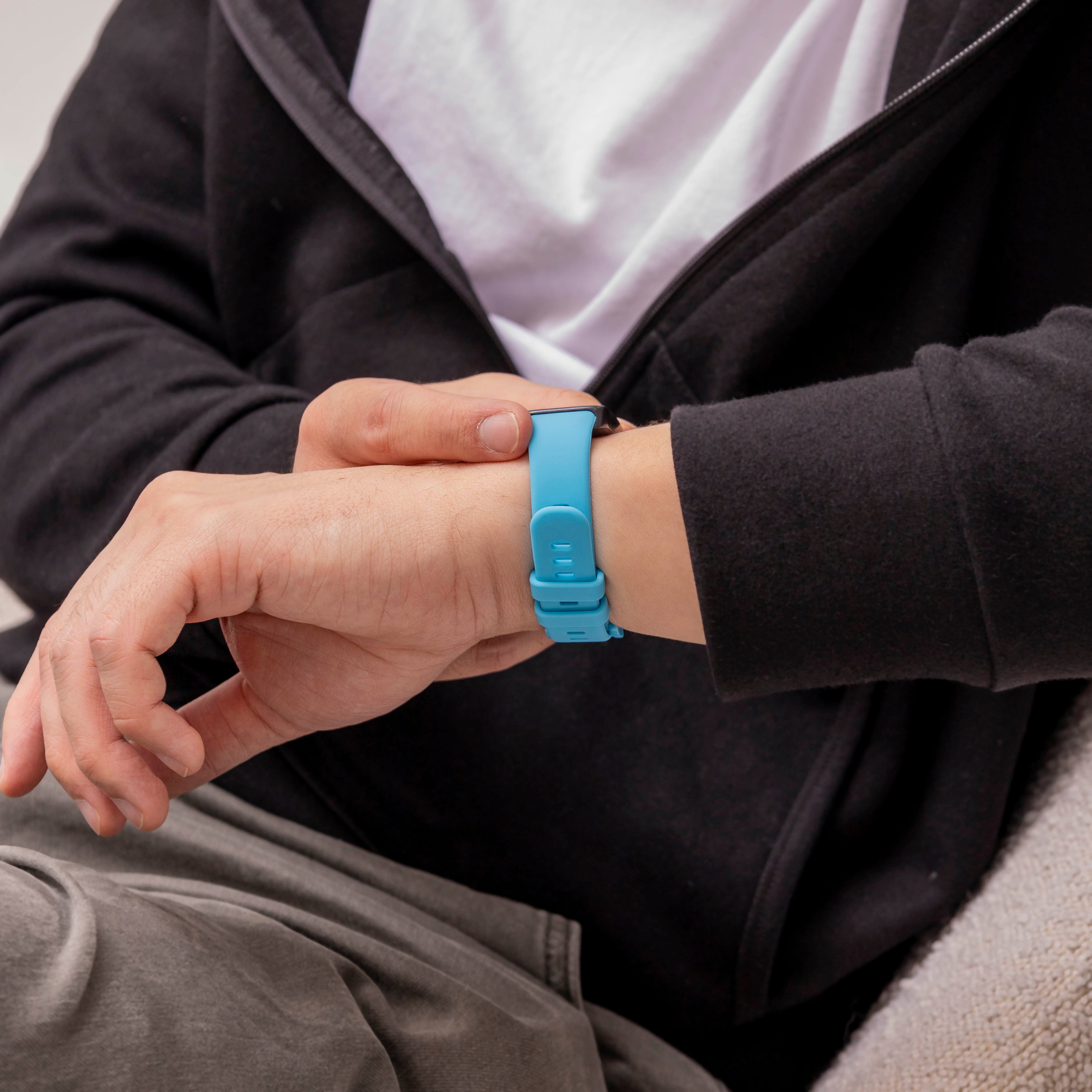 Bracelet silicone classique Huawei Band 8 (bleu clair)