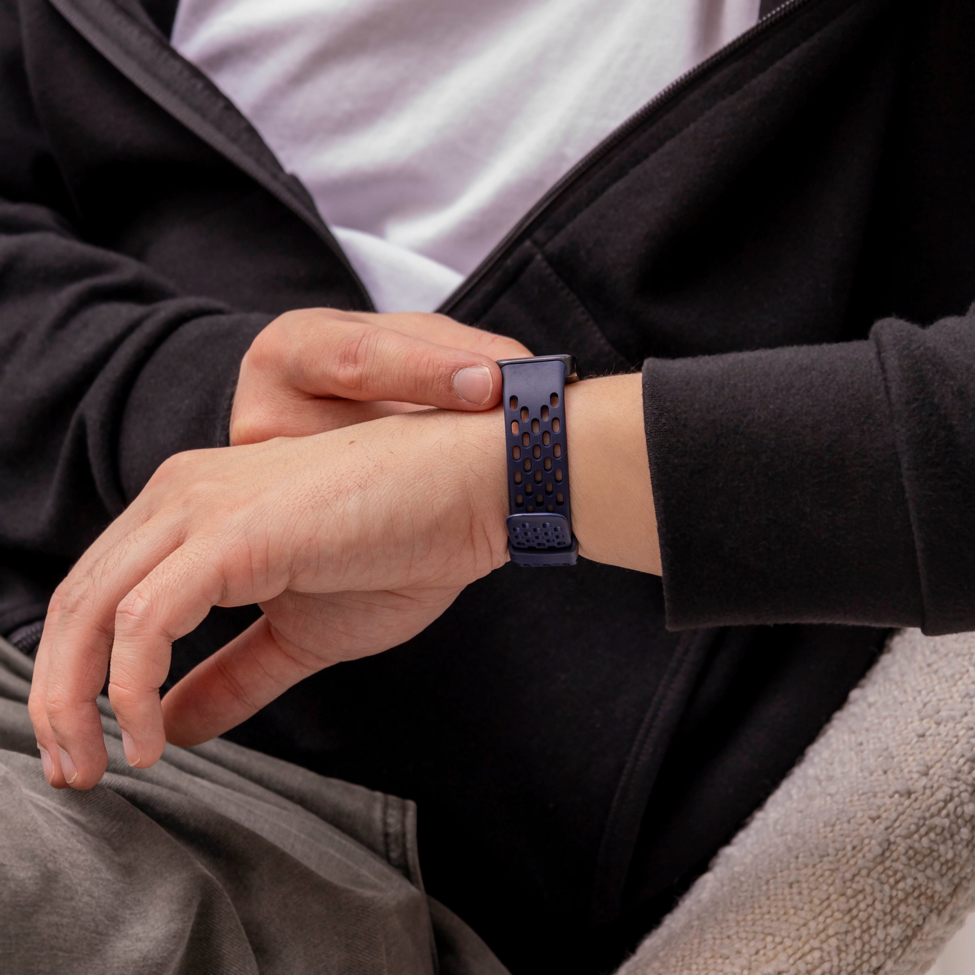 Bracelet silicone air Huawei Band 10 (bleu foncé)