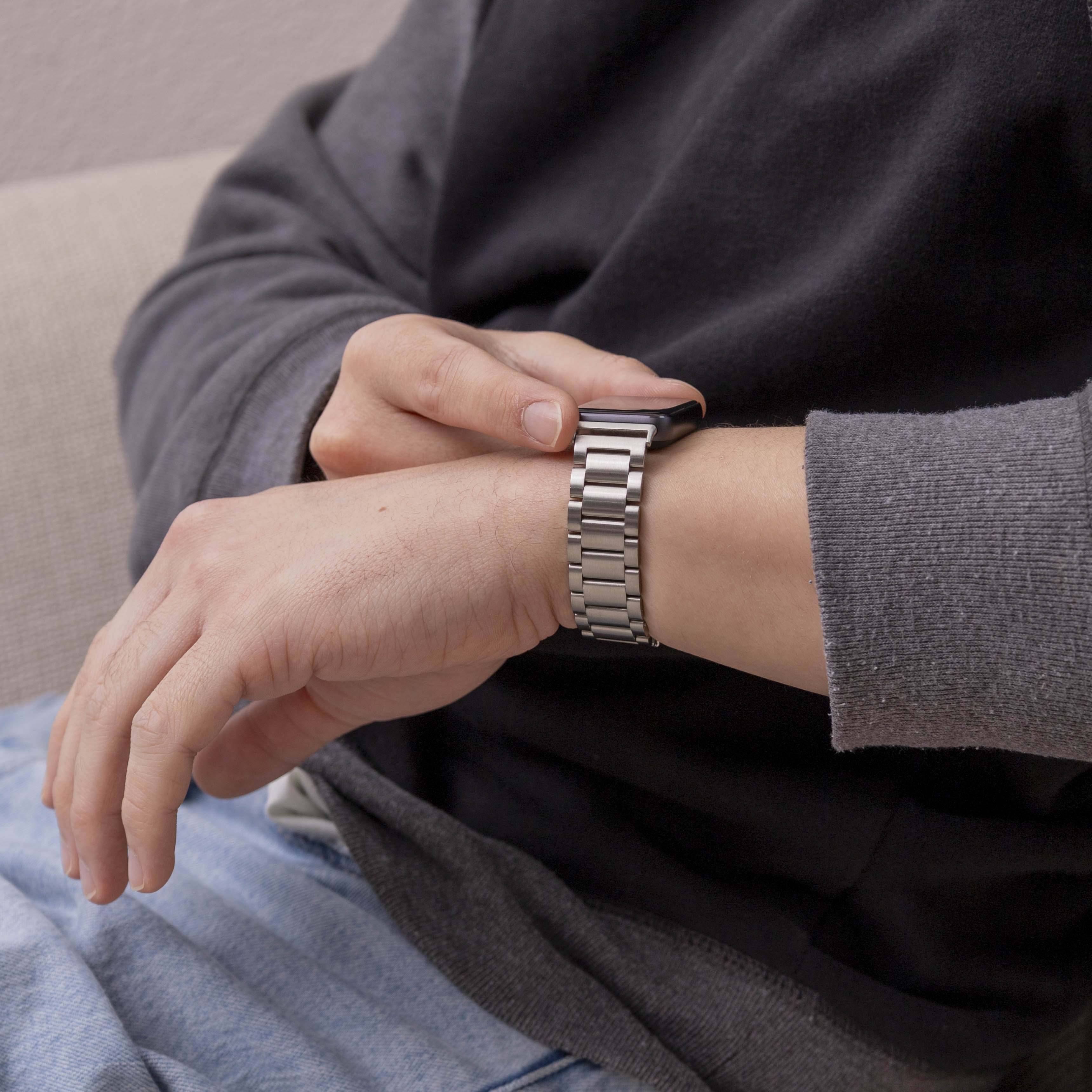 Bracelet acier Samsung Galaxy Fit 3 (argent)