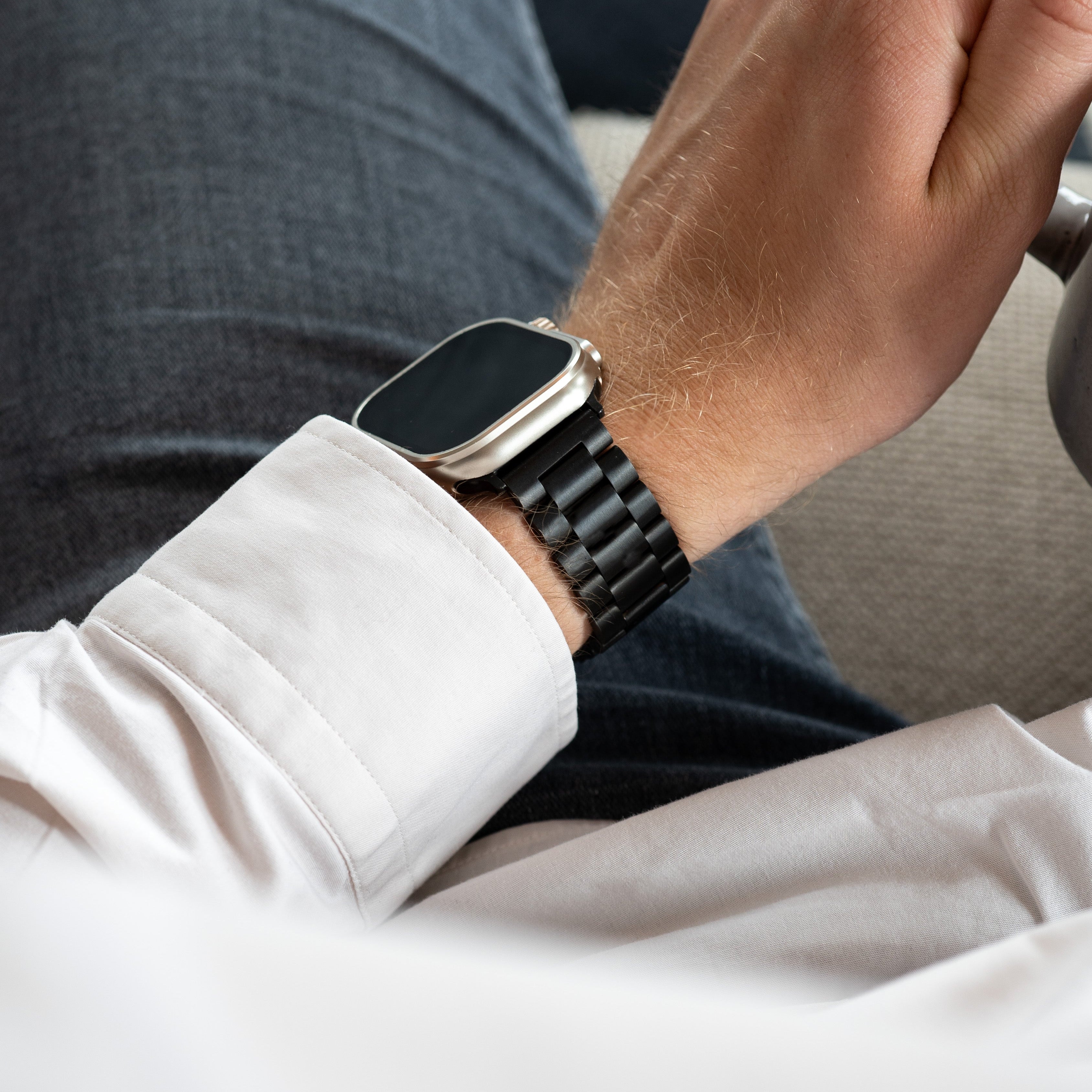 Bracelet titane Apple Watch Ultra (noir)