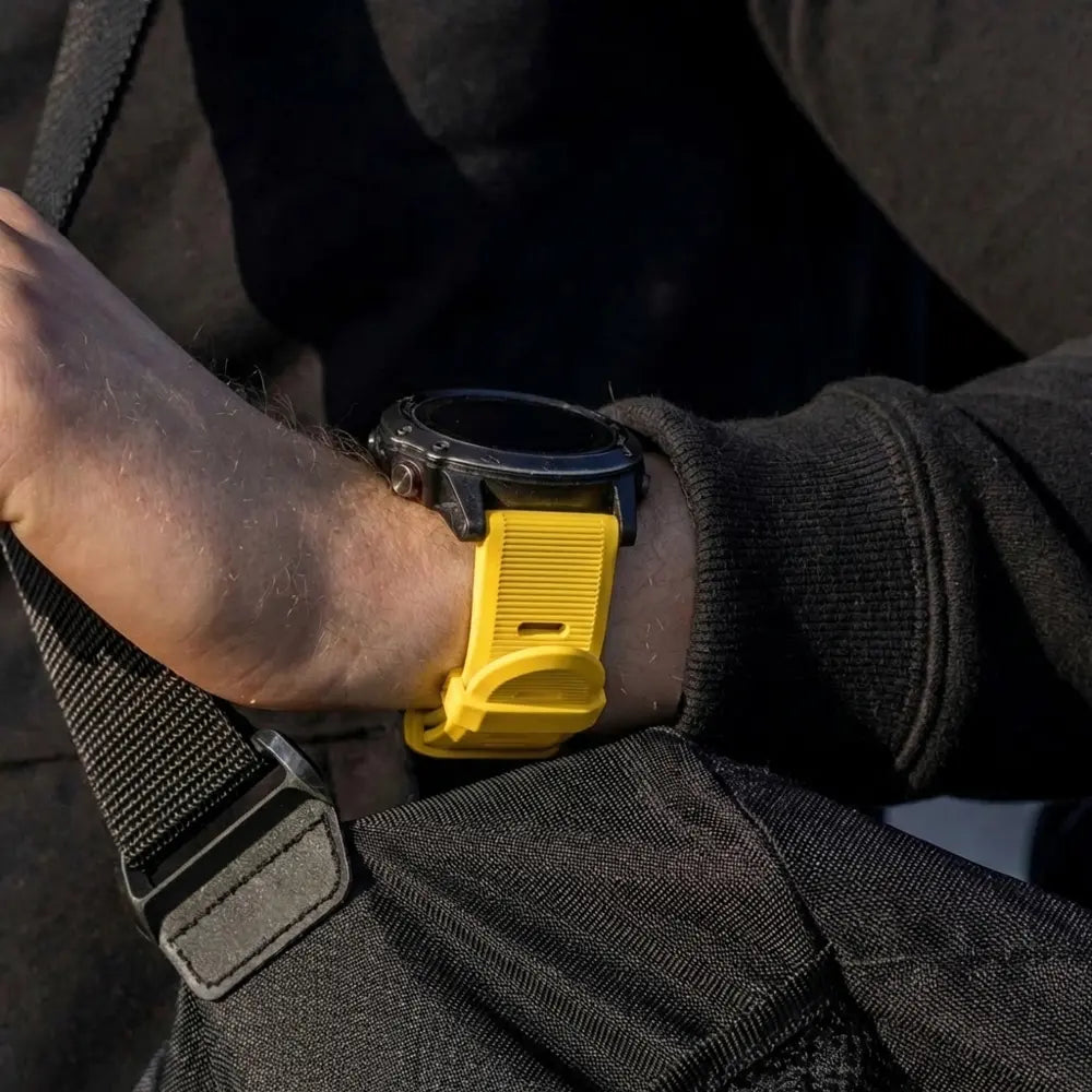 Bracelet silicone Garmin Fenix 5 / 6 (jaune)
